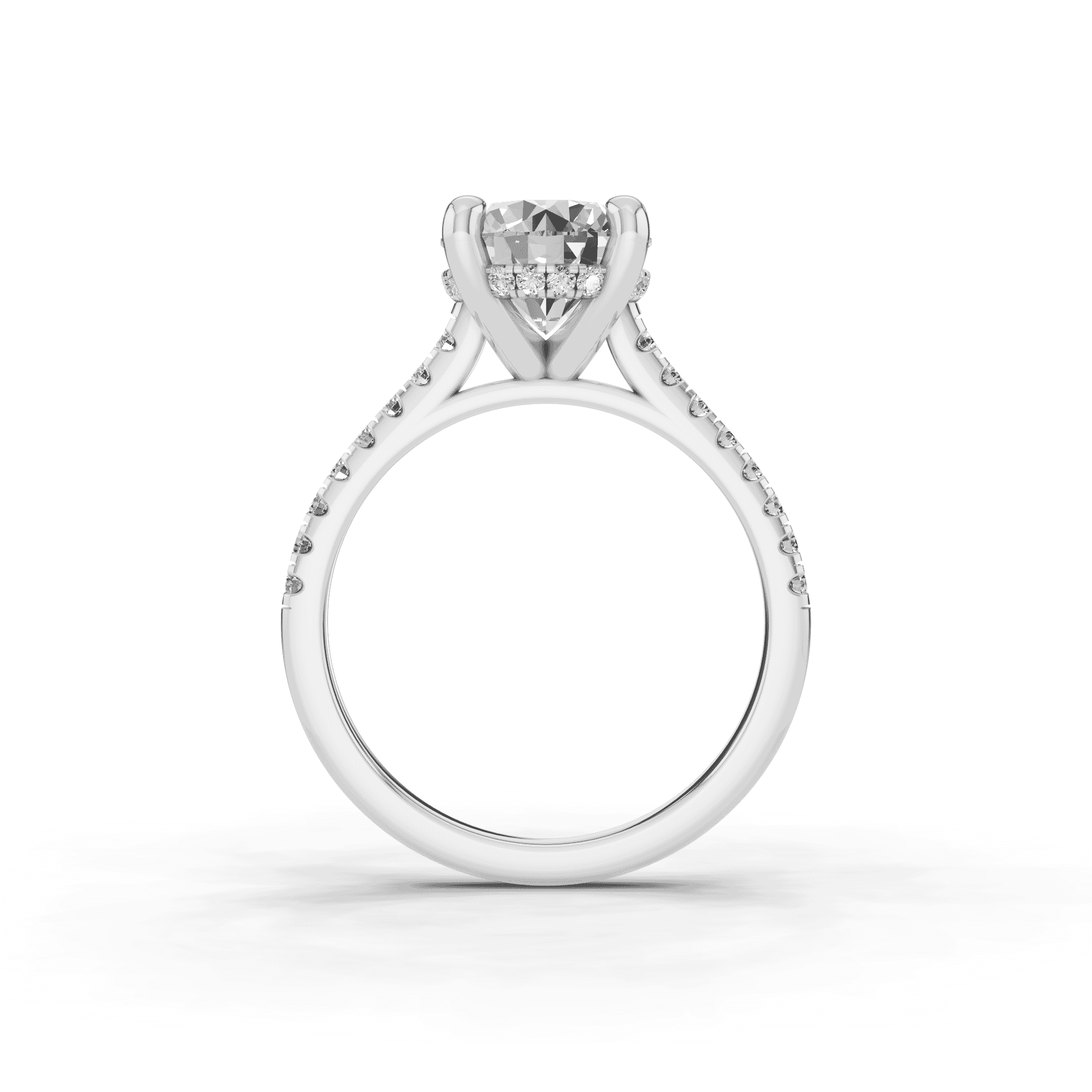 Tradition Hidden Halo Cathedral Pave Engagement Ring (.30ct. tw.)