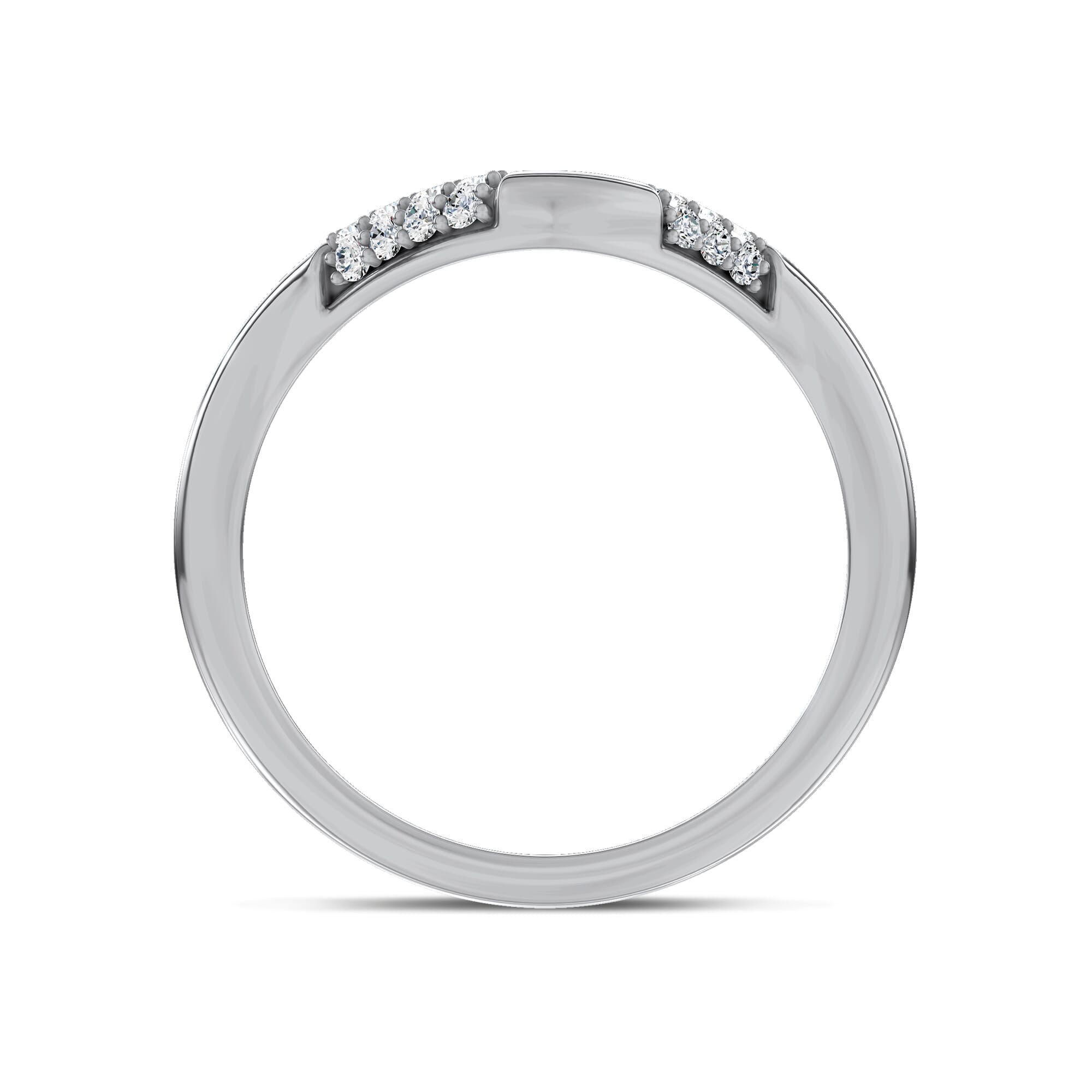Echo Curved Pave Diamond Band