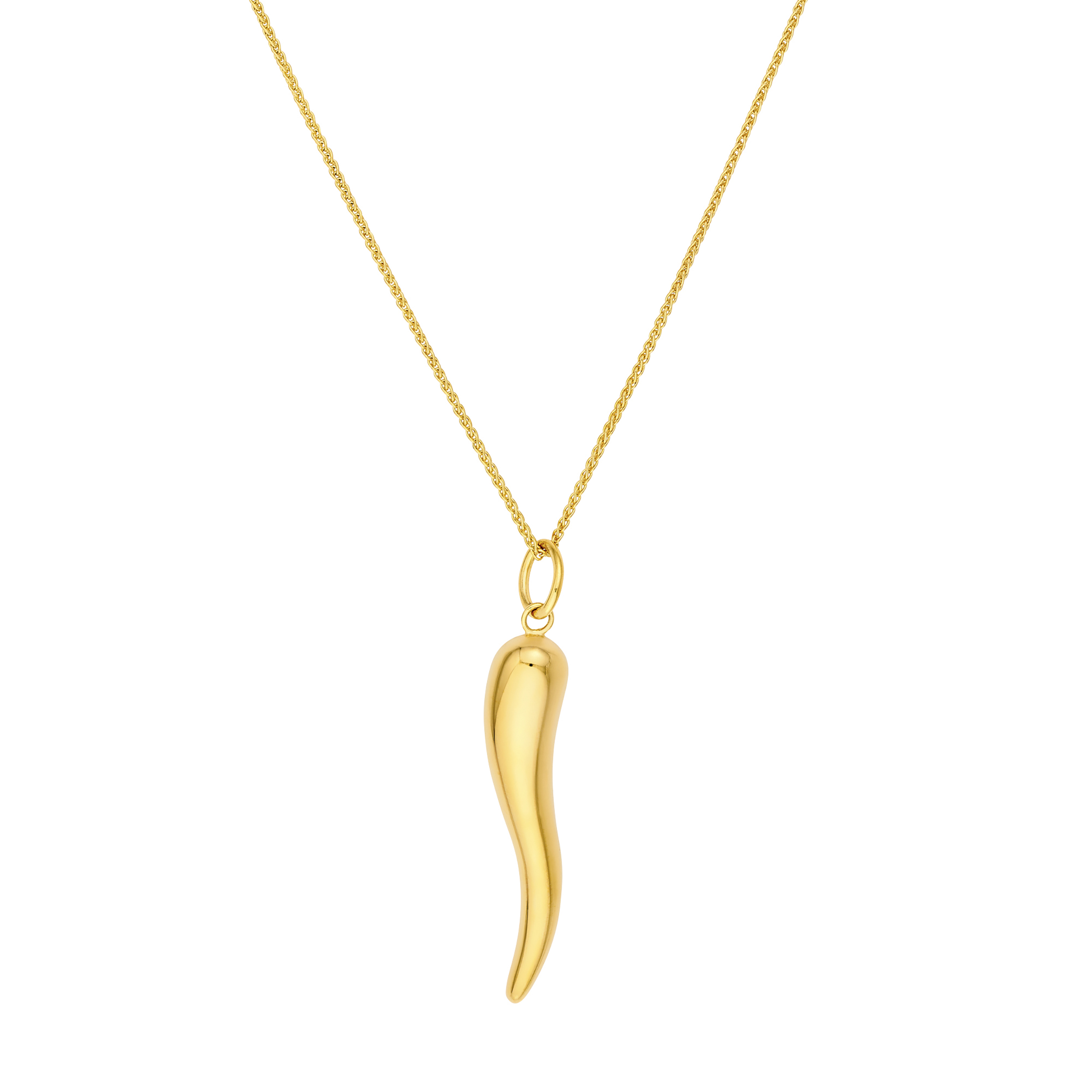 Italian Horn Gold Necklace