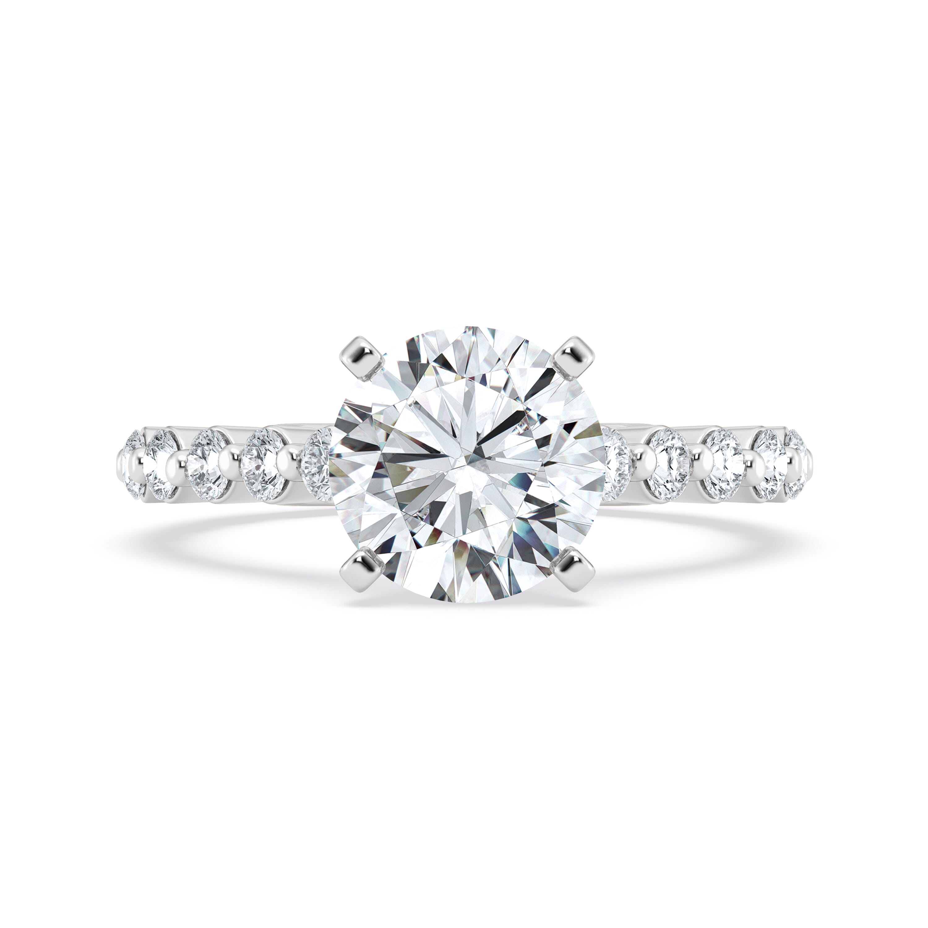 Tradition Shared Prong Pave Cathedral Engagement Ring (.70ct. tw.)
