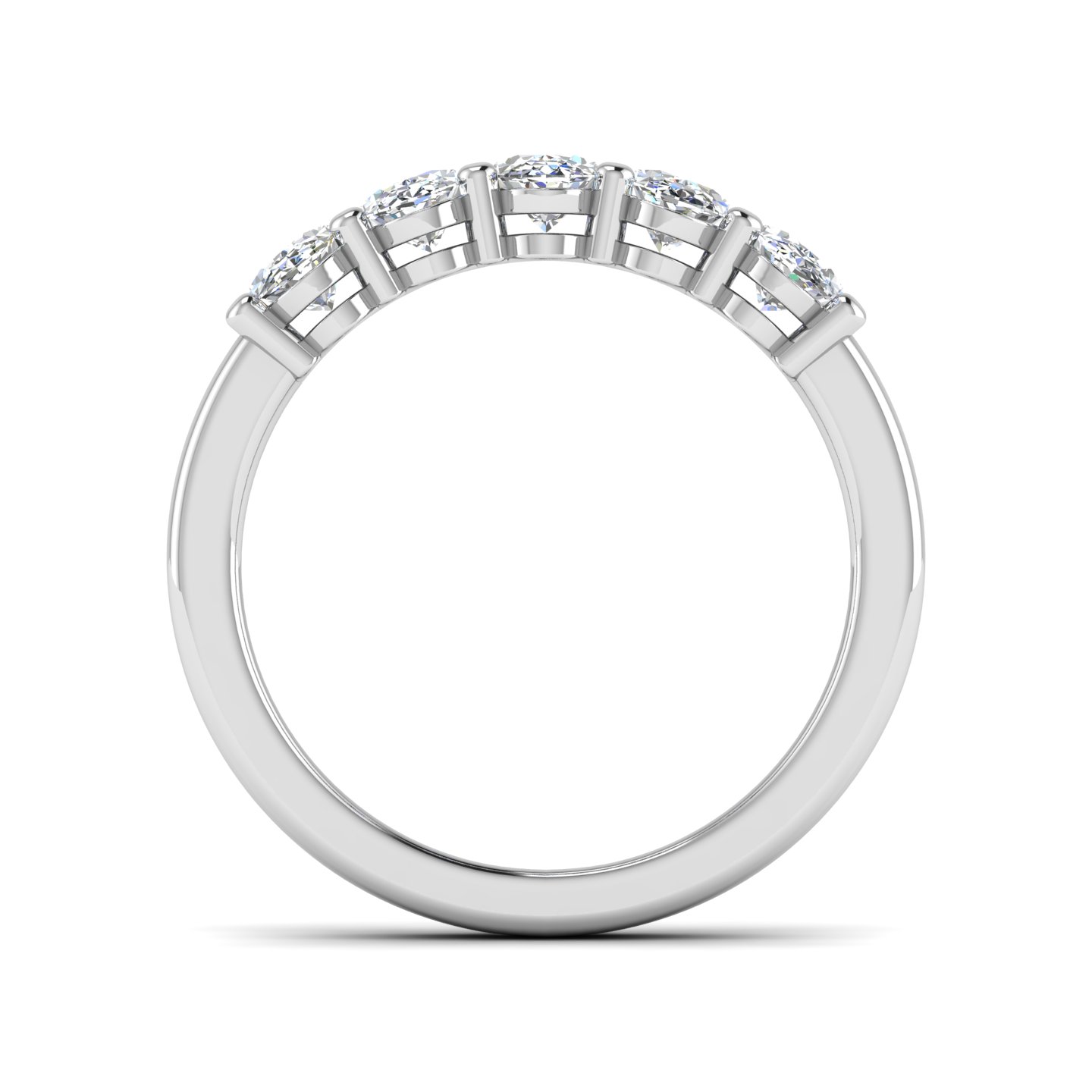 Briar 5 Stone Shared Prong Anniversary Band