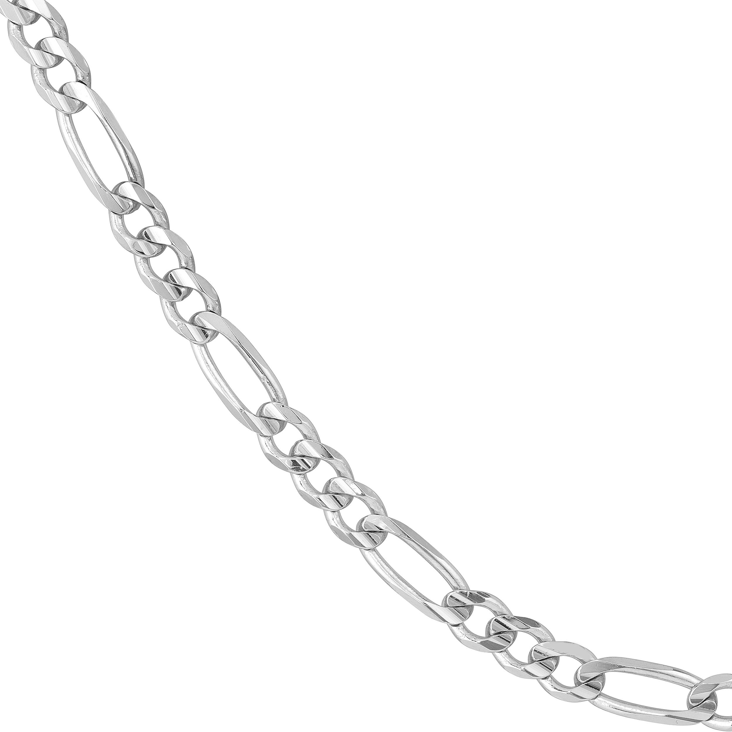 Concave Figaro Silver Necklace (5.8mm, 22")