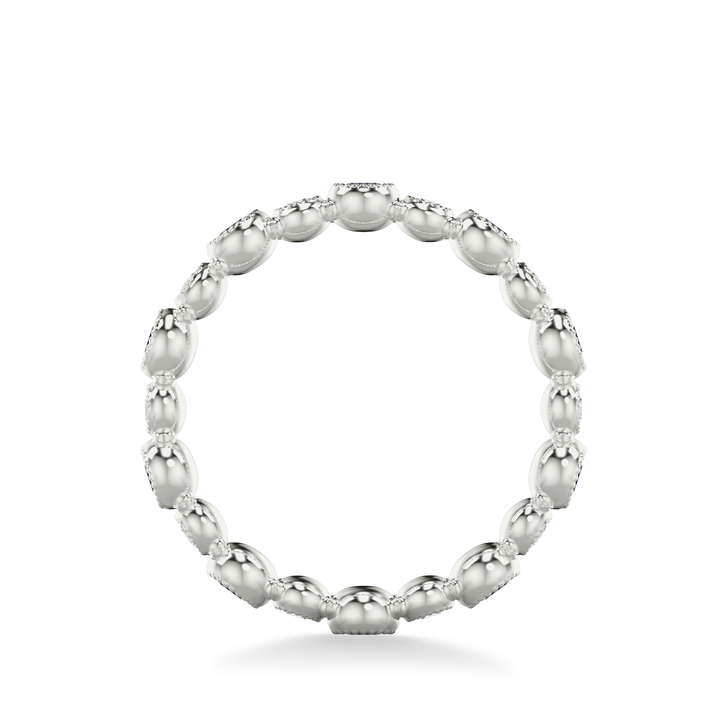 Diamond And Sapphire Bubble Eternity Band