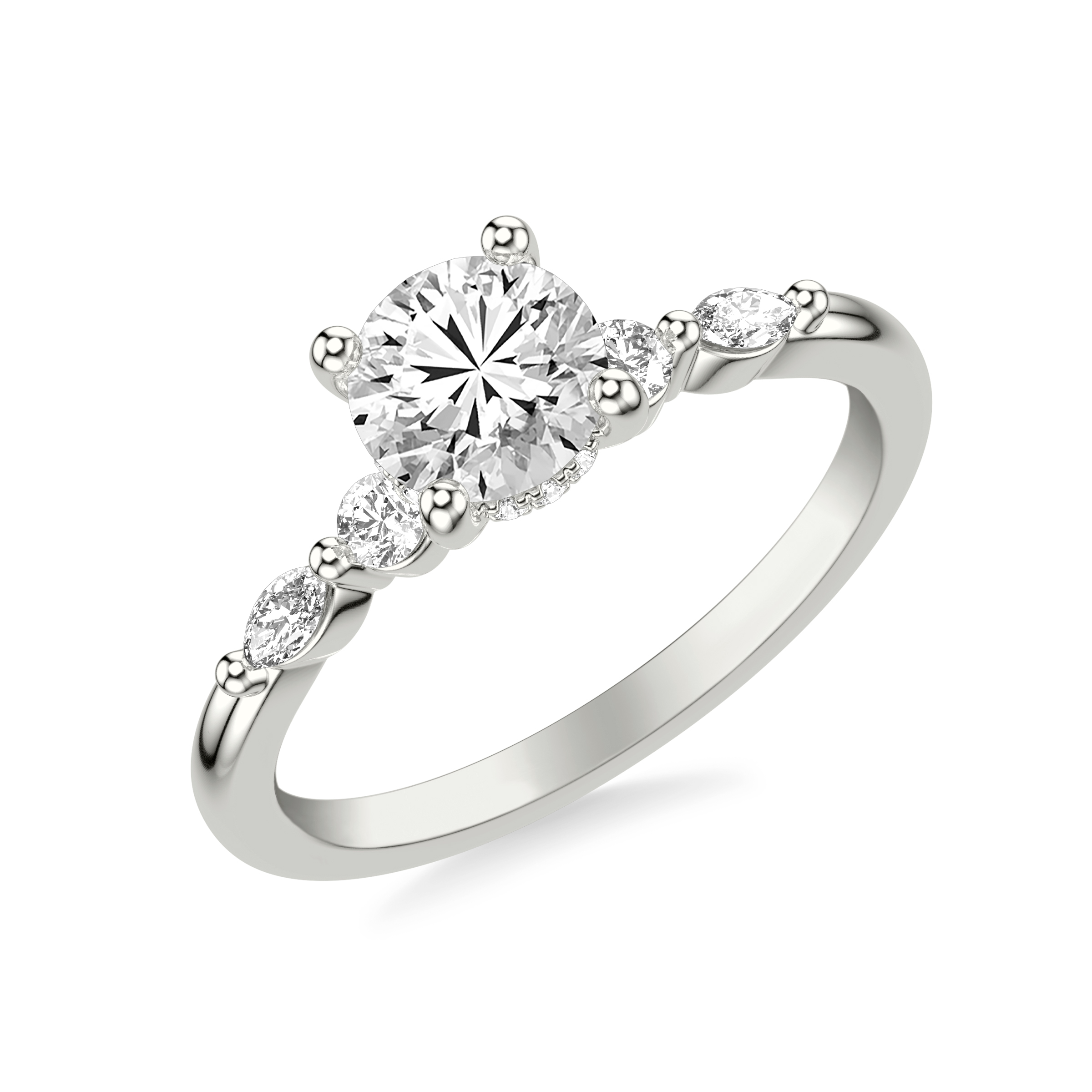 Deirdre Hidden Halo Engagement Ring
