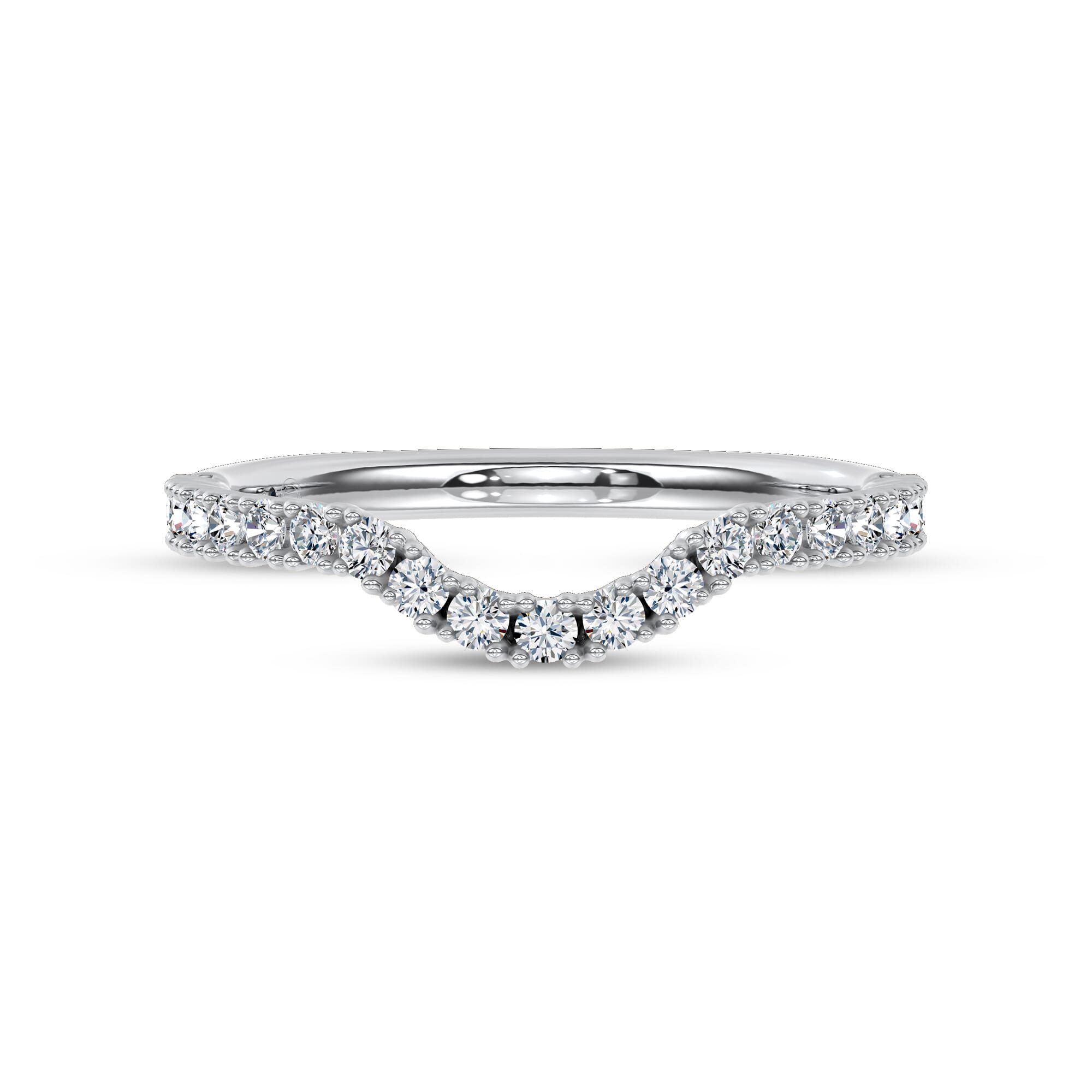 CProng Curved Pave Band by Christian Siriano