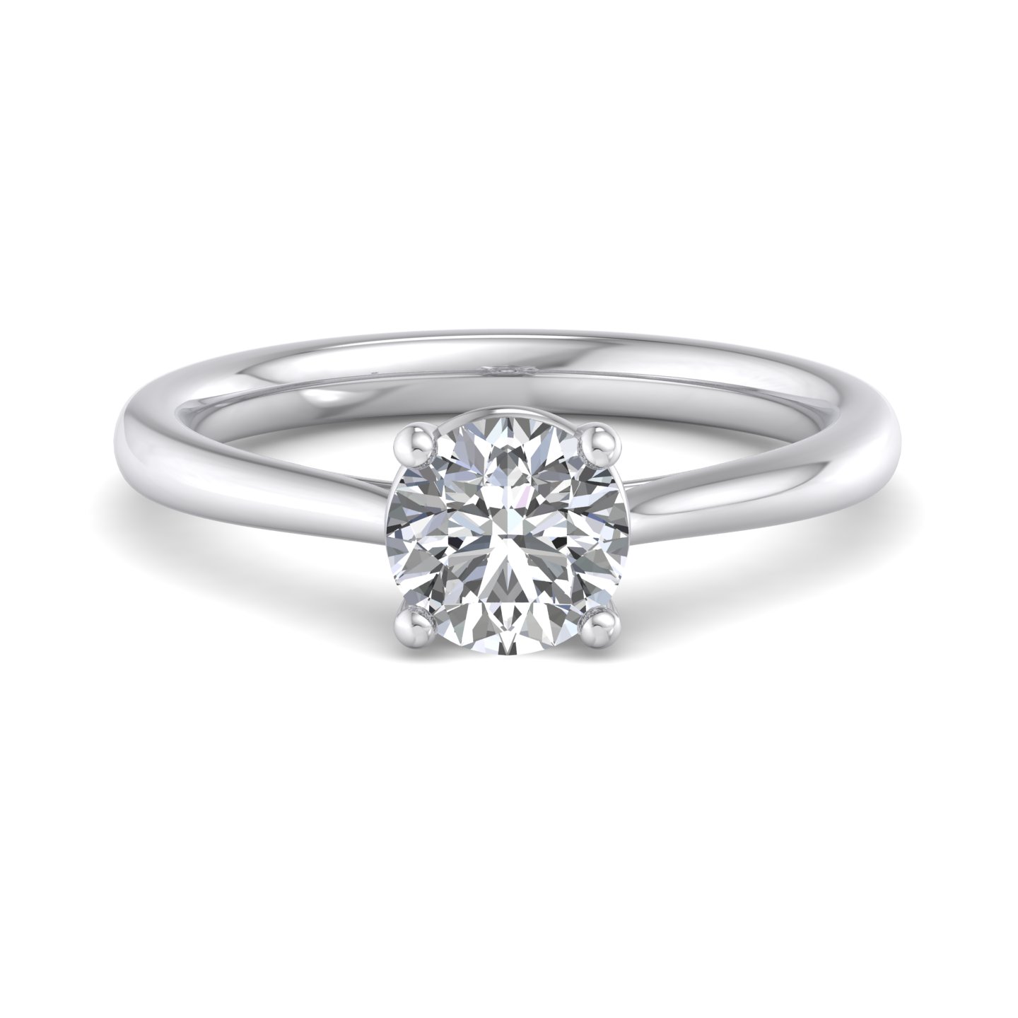 Lucy 4 Prong Pinched Shank Engagement Ring
