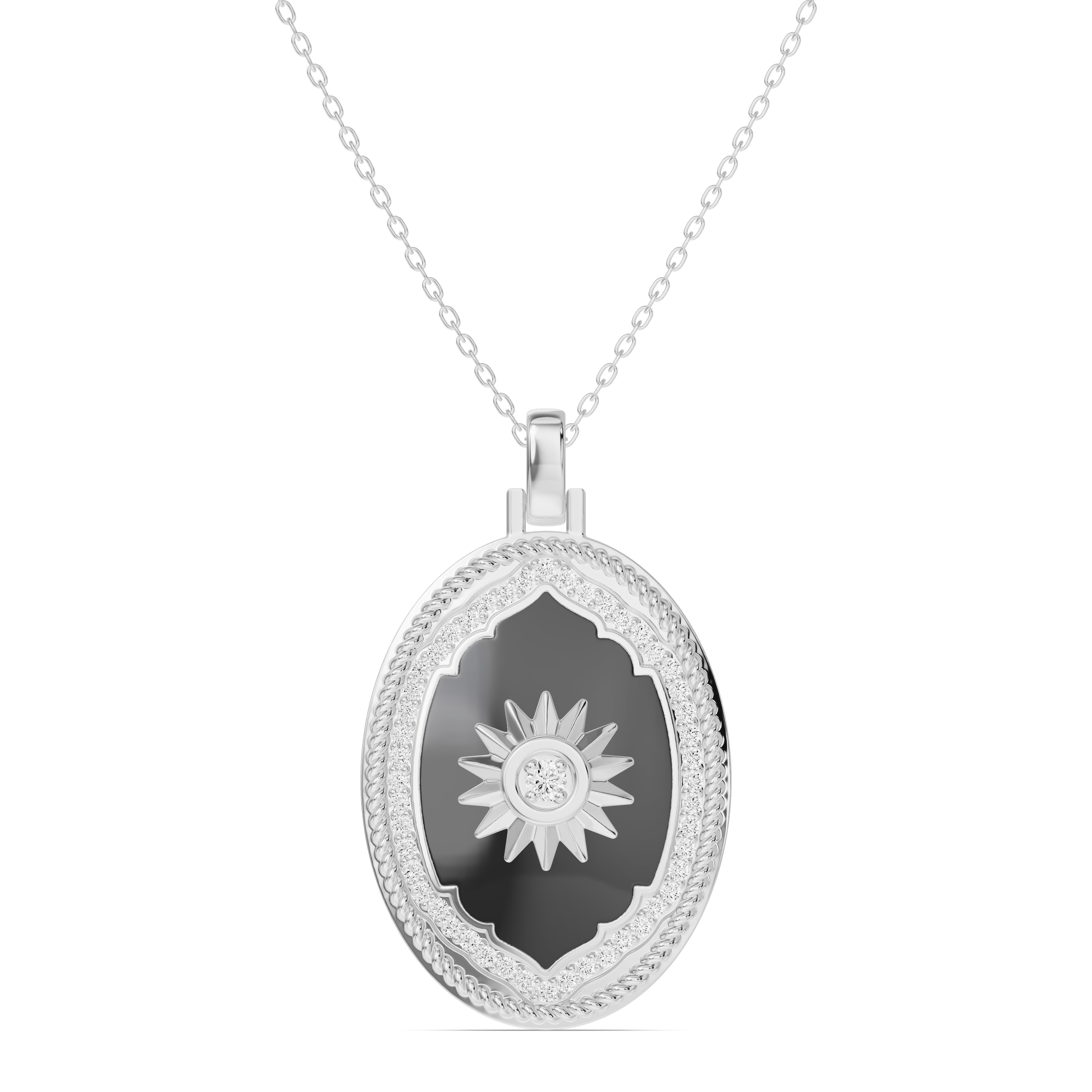 Astril Sol Oval Medallion Diamond Pendant