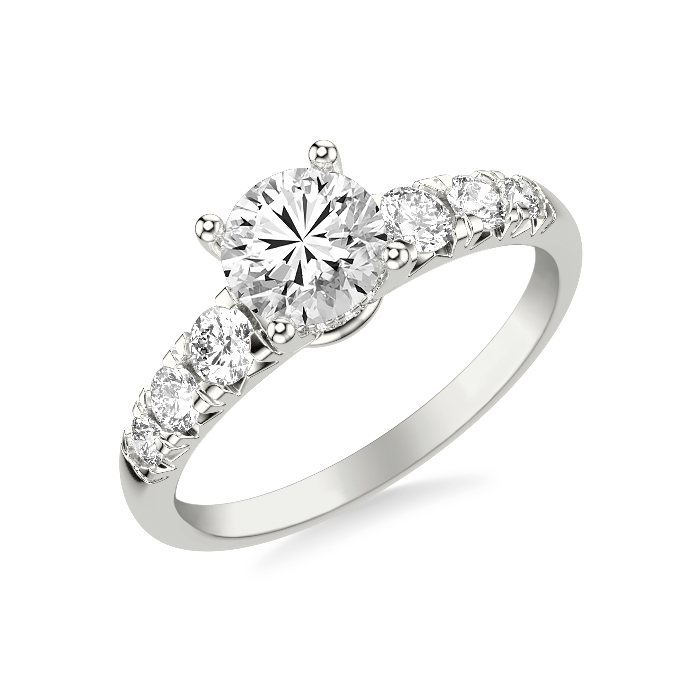 Cressida North-South Hidden Halo Engagement Ring