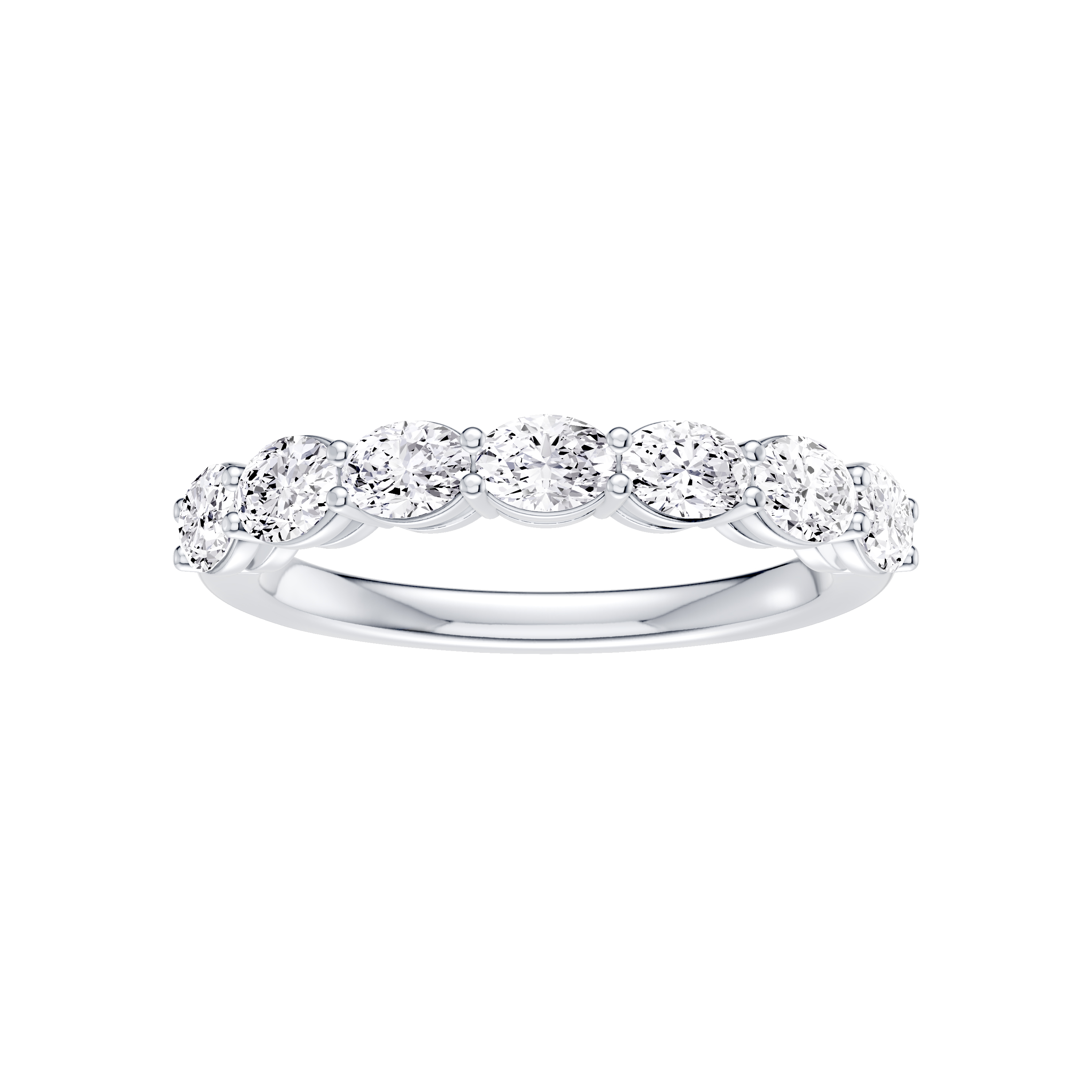 East-West Oval 7-Stone Lab Diamond Band