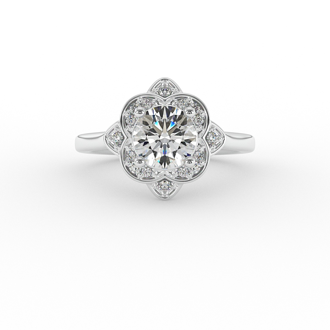 Wren Halo Engagement Ring