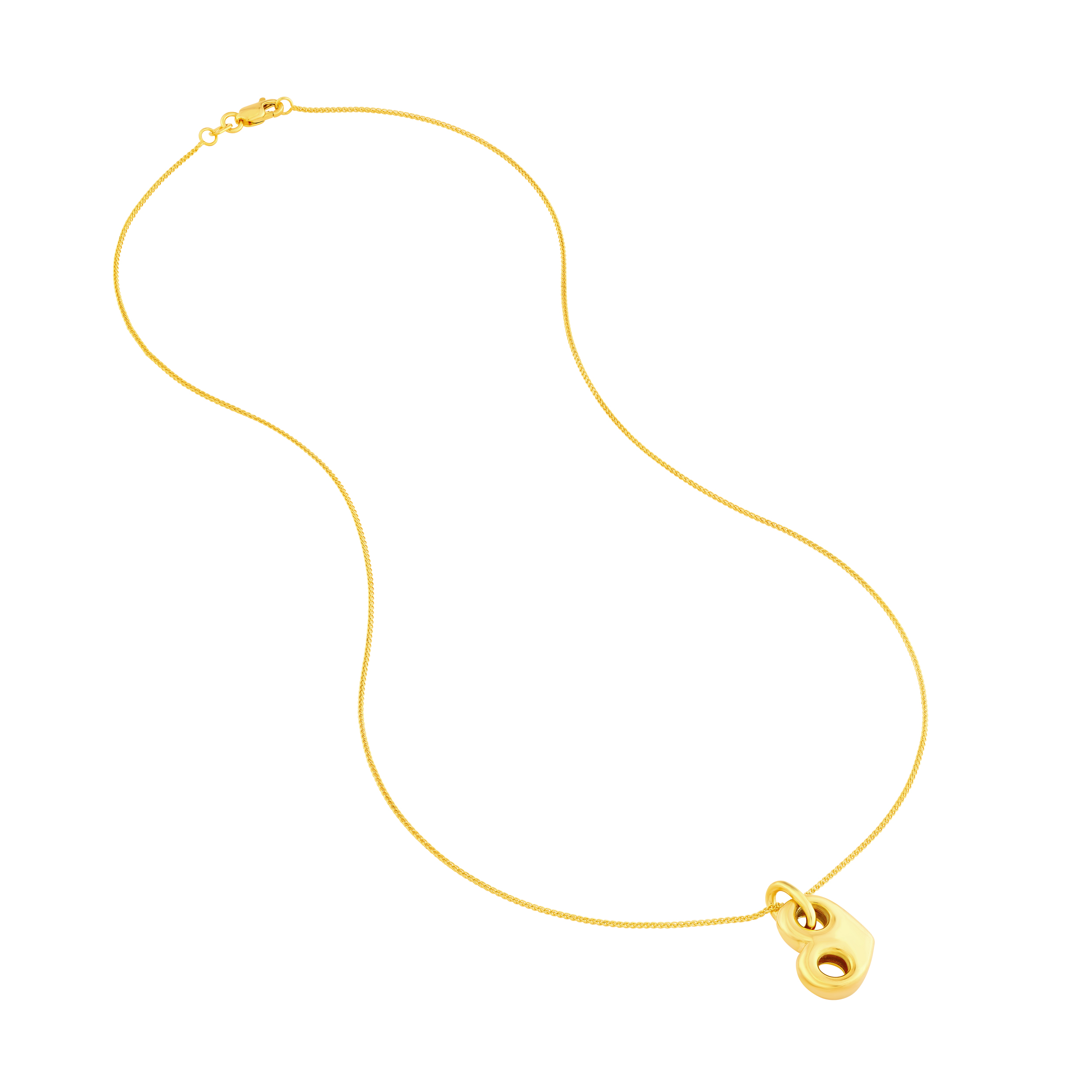 Mariner Heart Gold Necklace