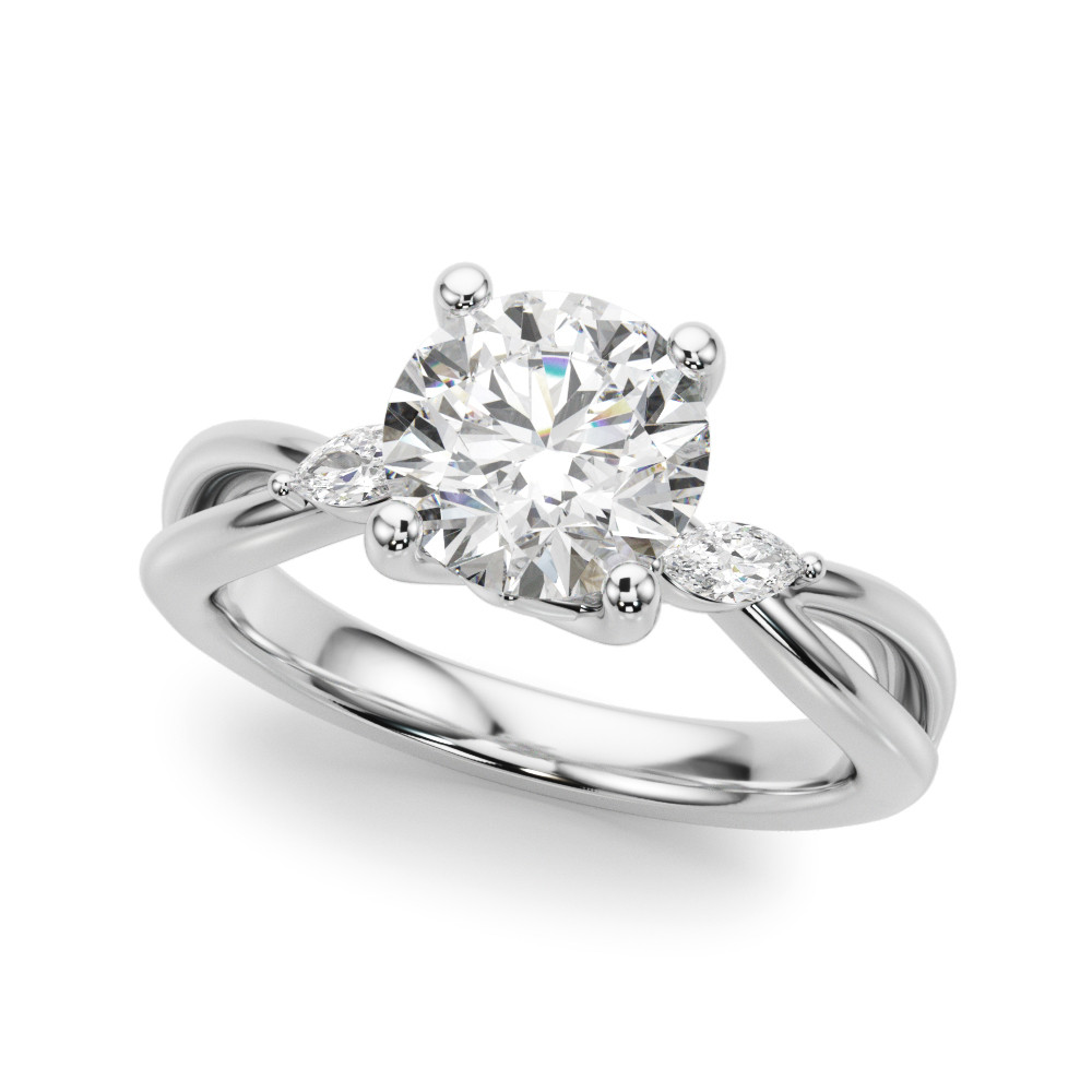 Lissora Twisted Marquise Engagement Ring