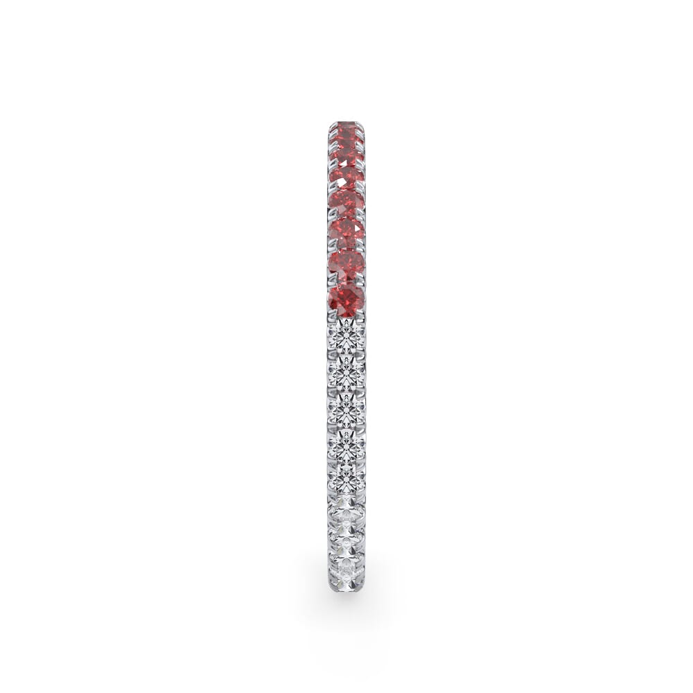 Dual Harmony Ruby and Diamond Eternity Band