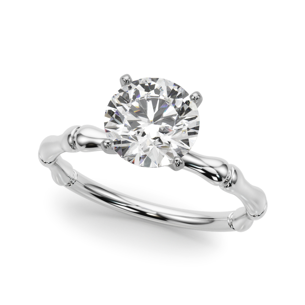 Veronique Bamboo Solitaire Engagement Ring