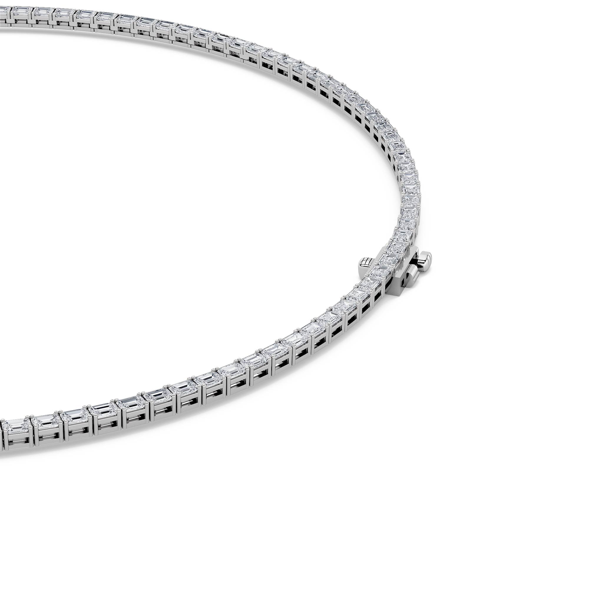 Adjustable Emerald-Cut Lab Diamond Eternity Necklace (29.00 ct. tw.)
