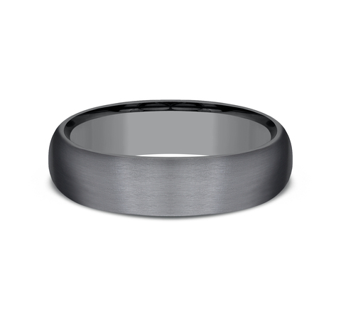 Midnight Satin Dome Comfort-Fit Band (6mm)