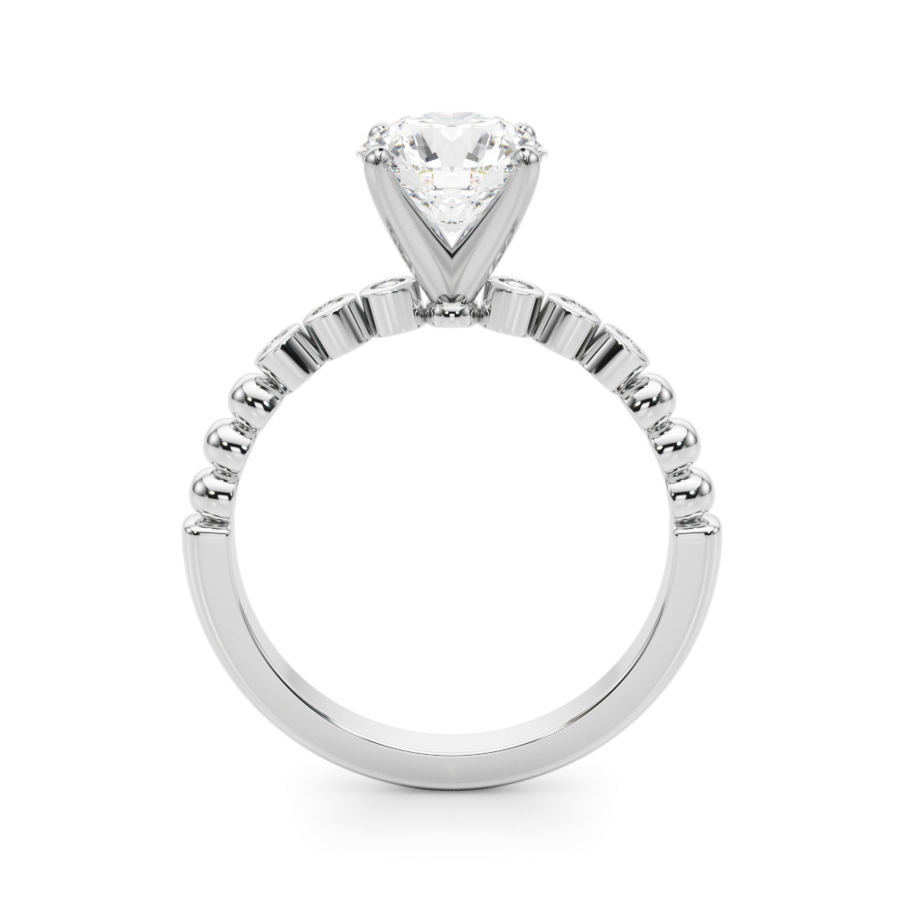 Kateri Beaded Bezel Diamond Engagement Ring