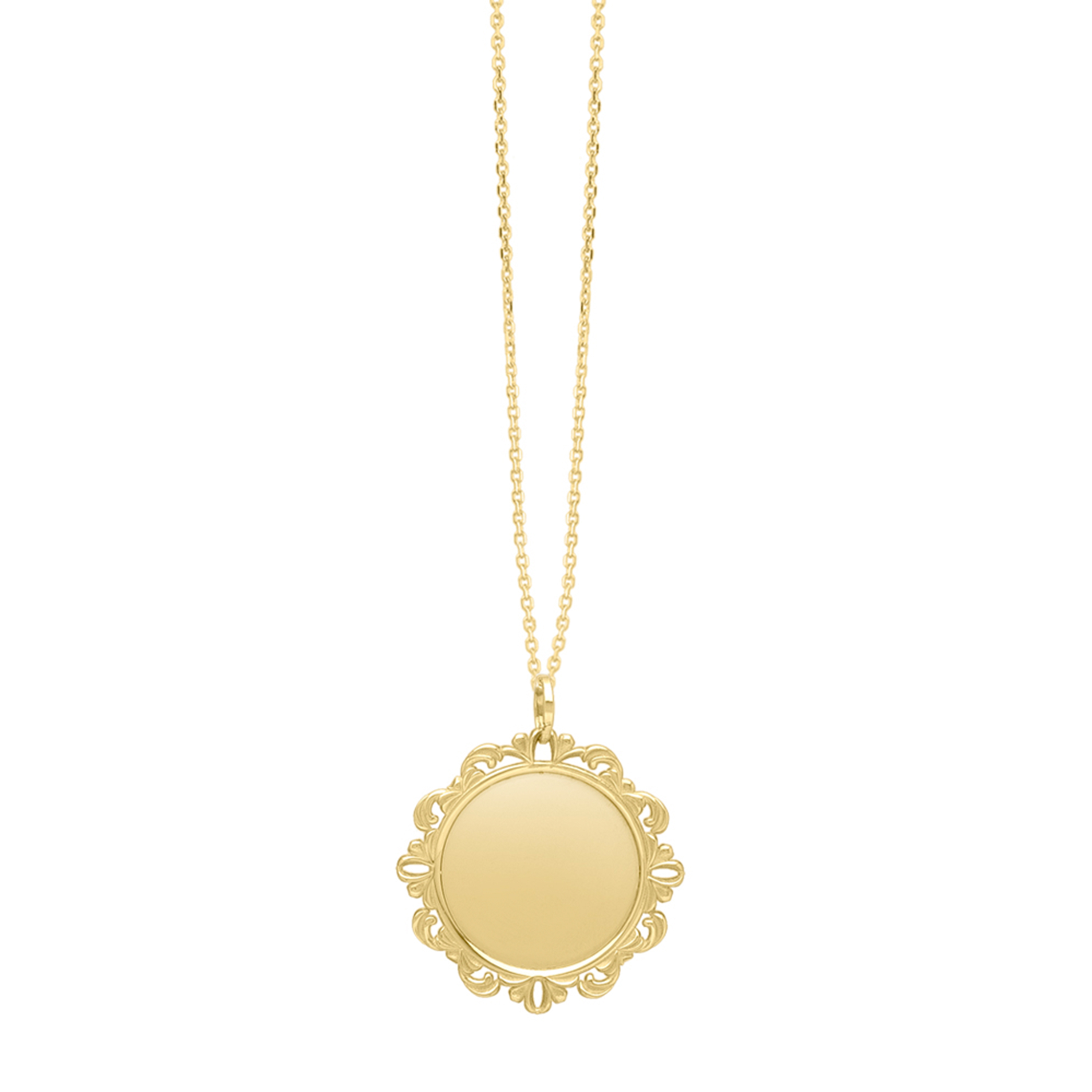 Filigree Medallion Gold Necklace