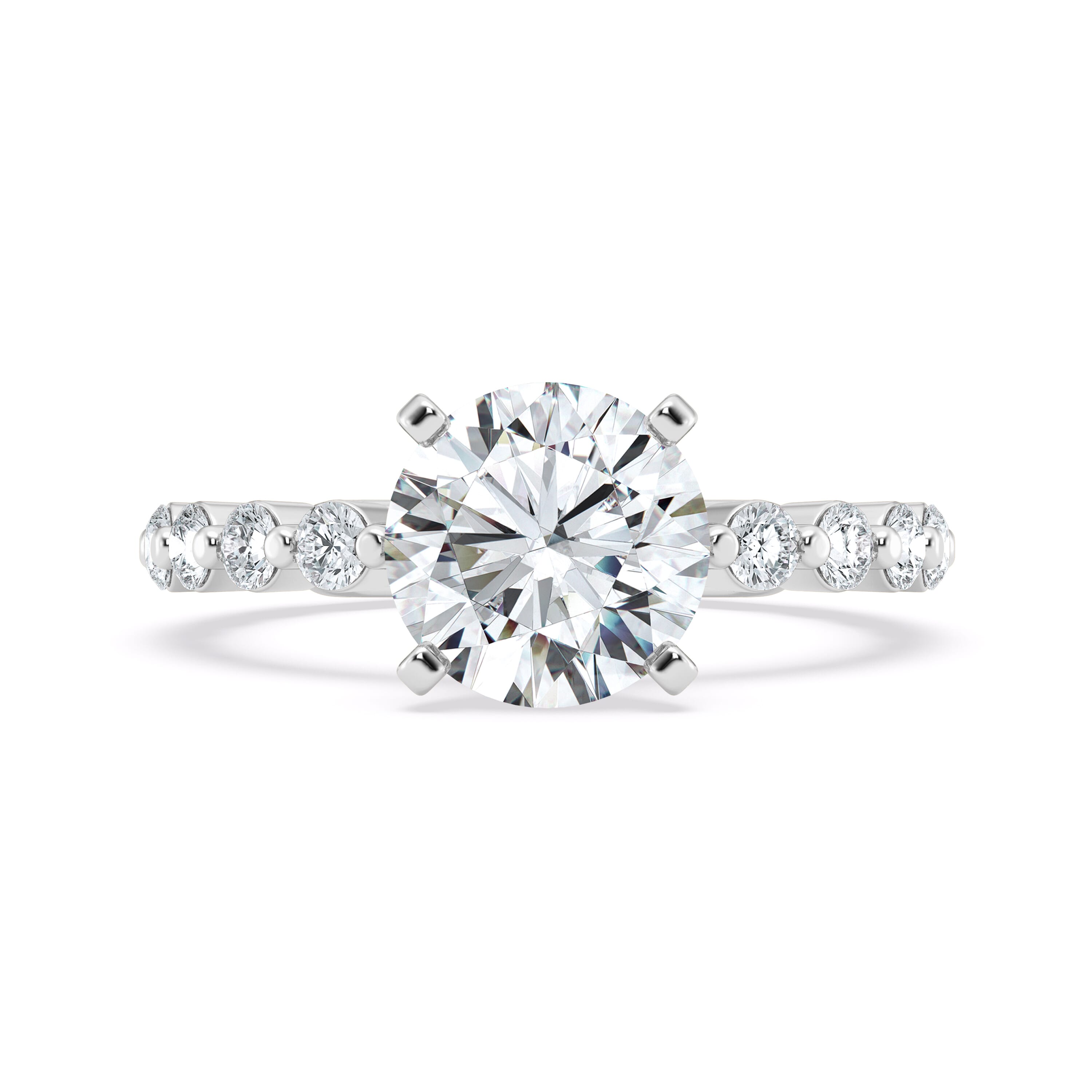 Signature Hearts and Arrows Shared Prong Engagement Ring (.70ct. tw.)