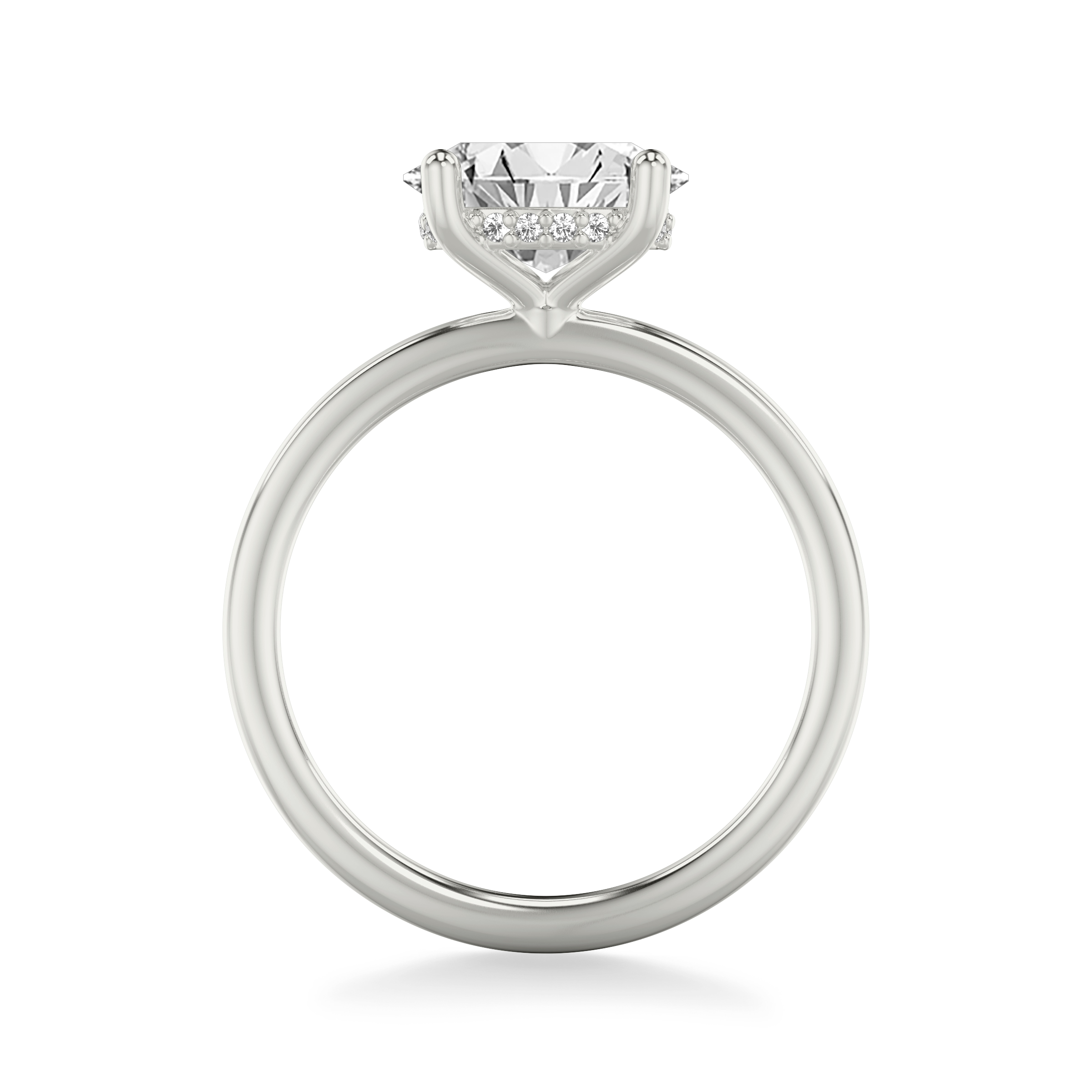 Rayleigh East-West Hidden Halo Engagement Ring