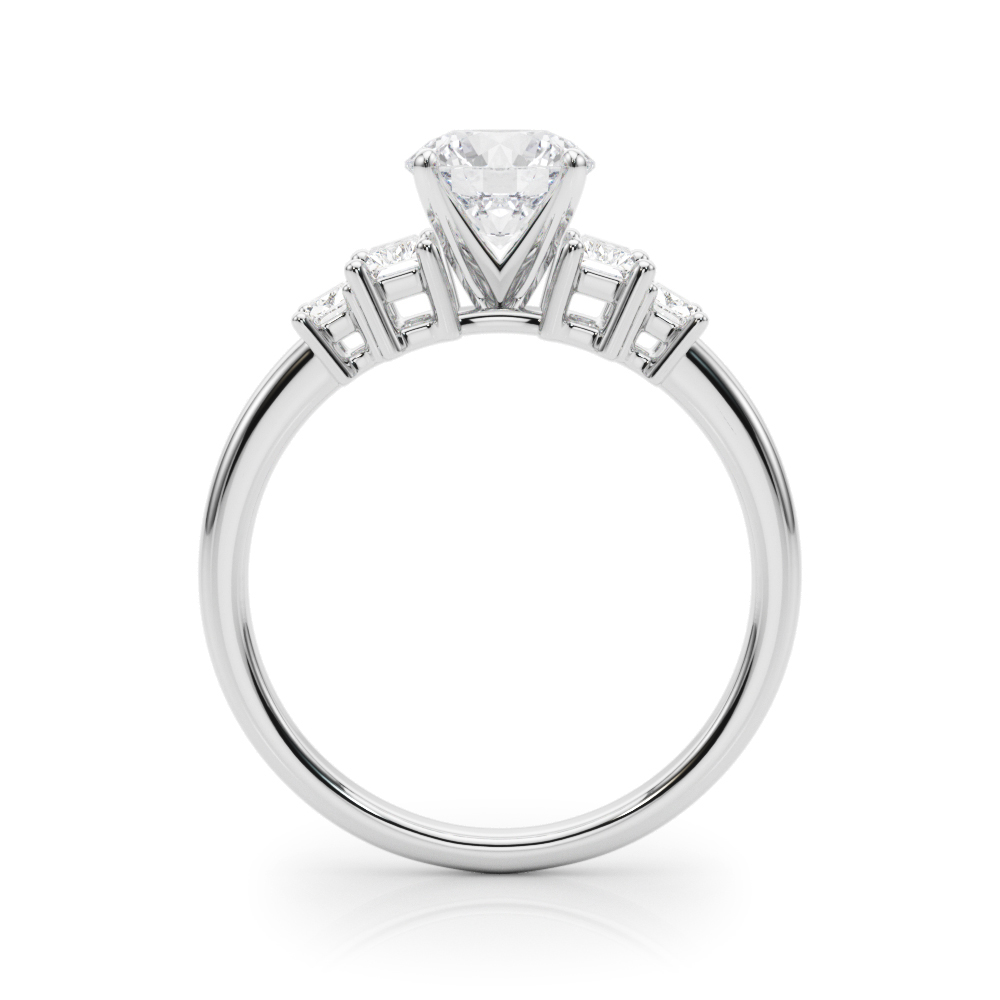 Pearlessa Modern Baguette Diamond Engagement Ring