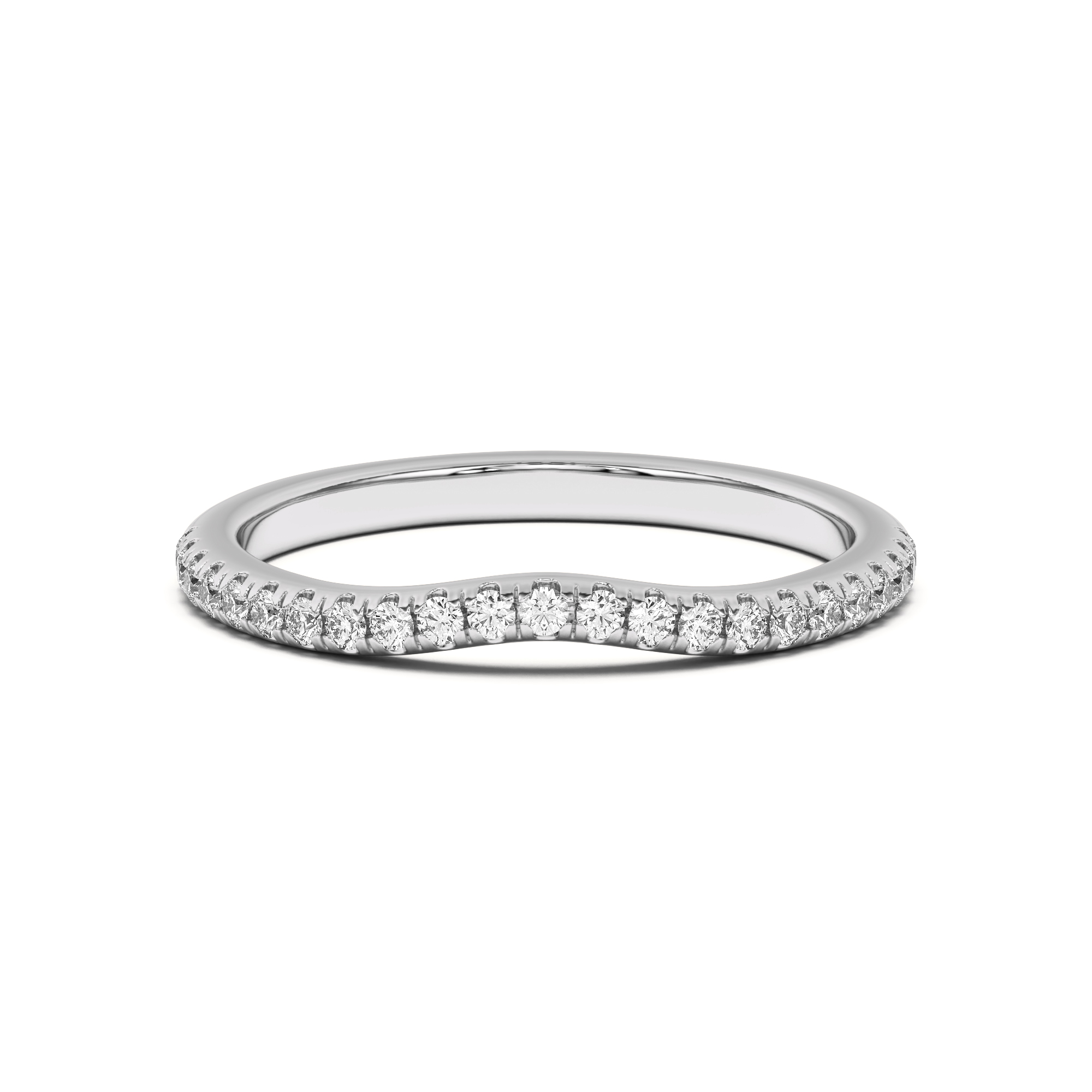 Marie Classic Curved Pave Band