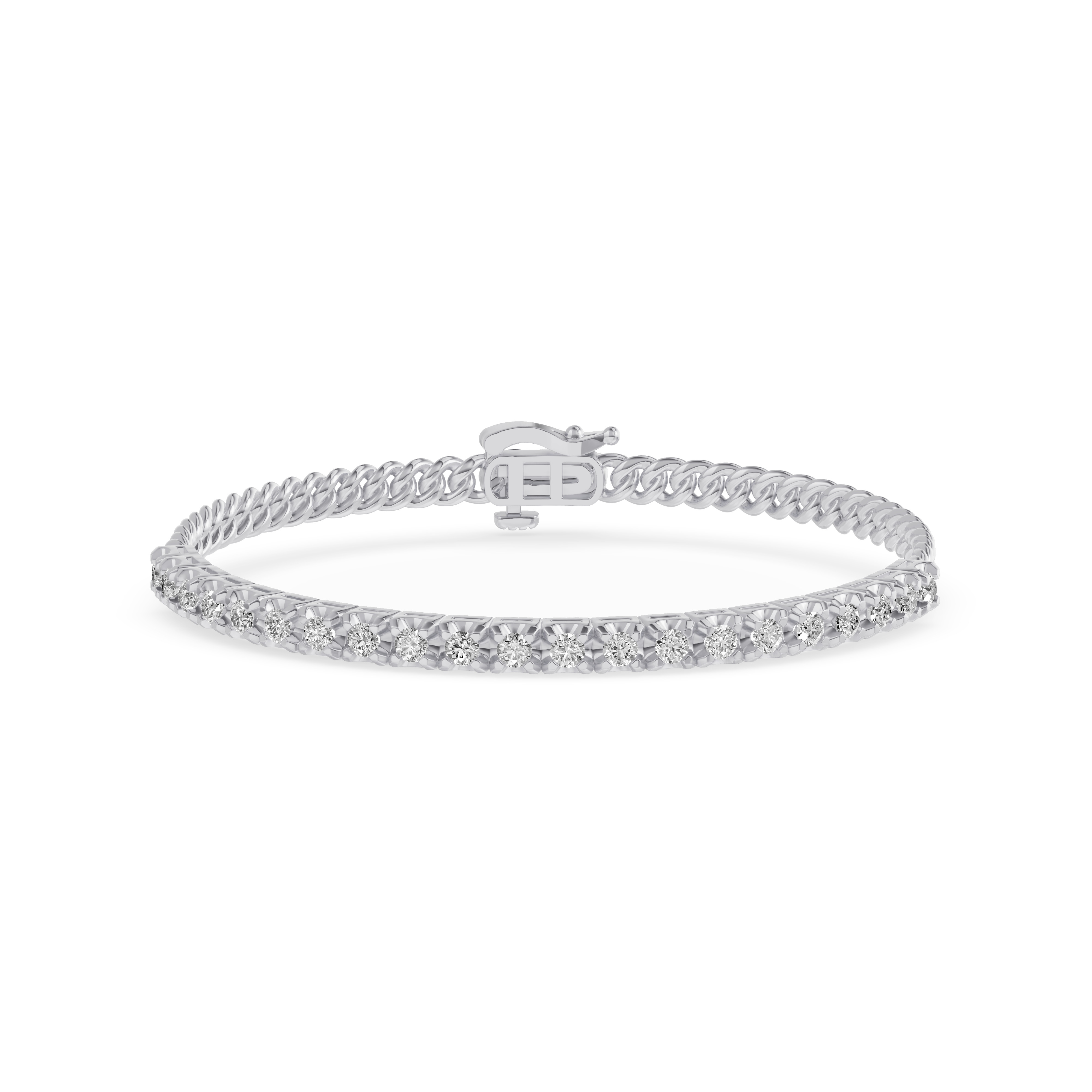 Sculpted Diamond Cuban Link Bracelet (1.50 ct. tw.)