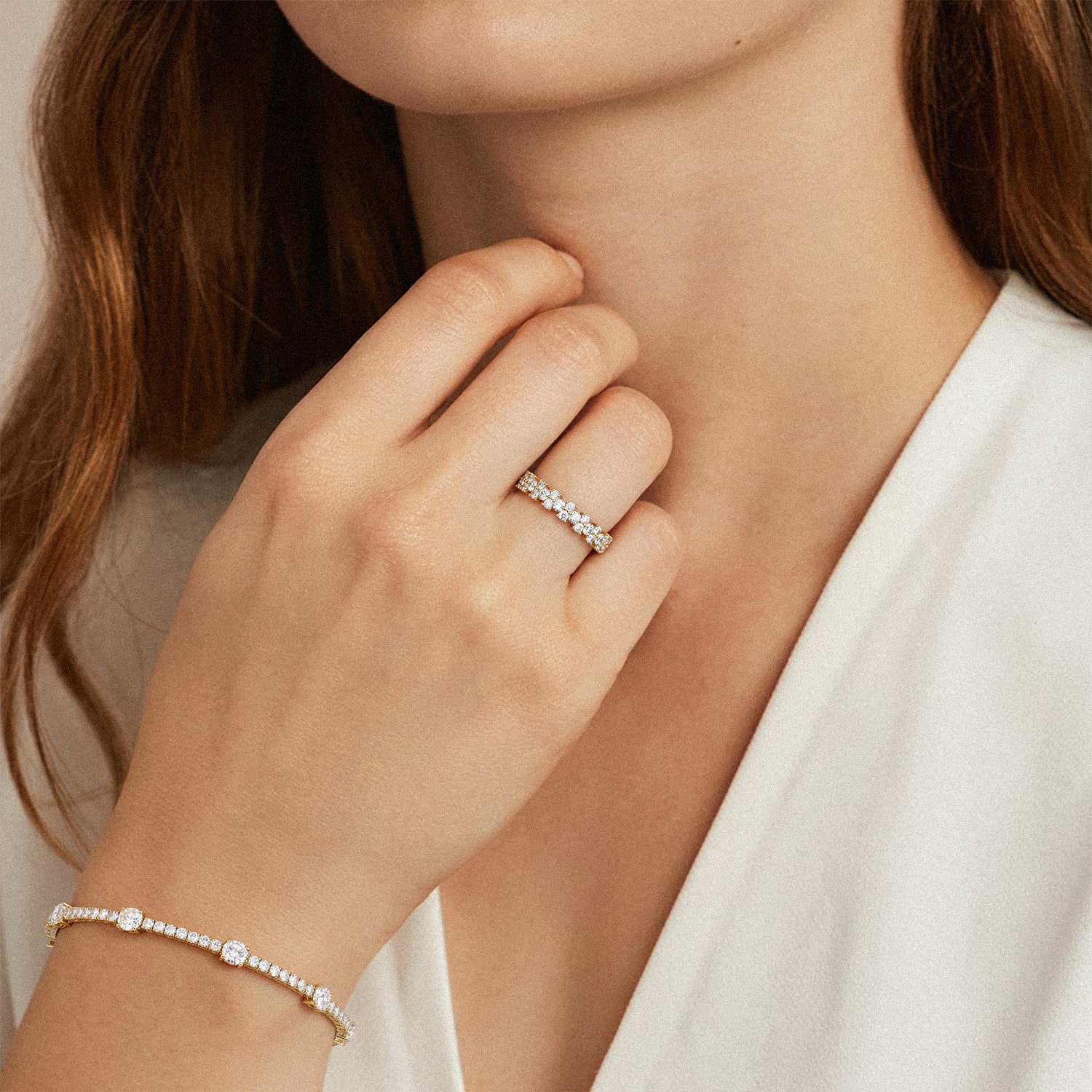 Oval and Round Diamond Bracelet