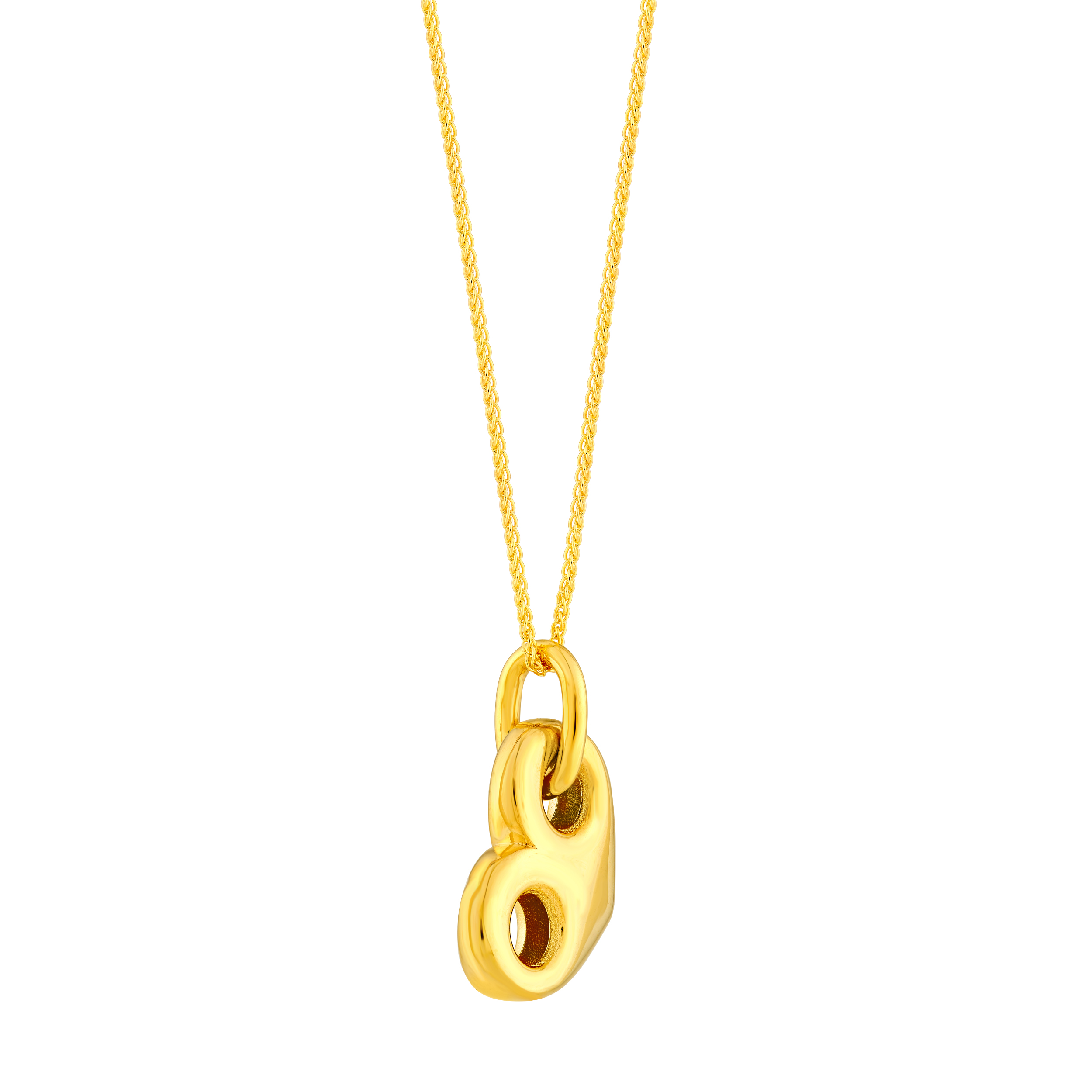 Mariner Heart Gold Necklace