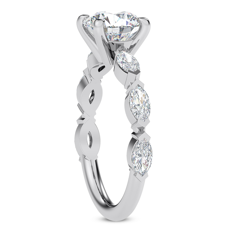 Pala Marquise Diamond Engagement Ring