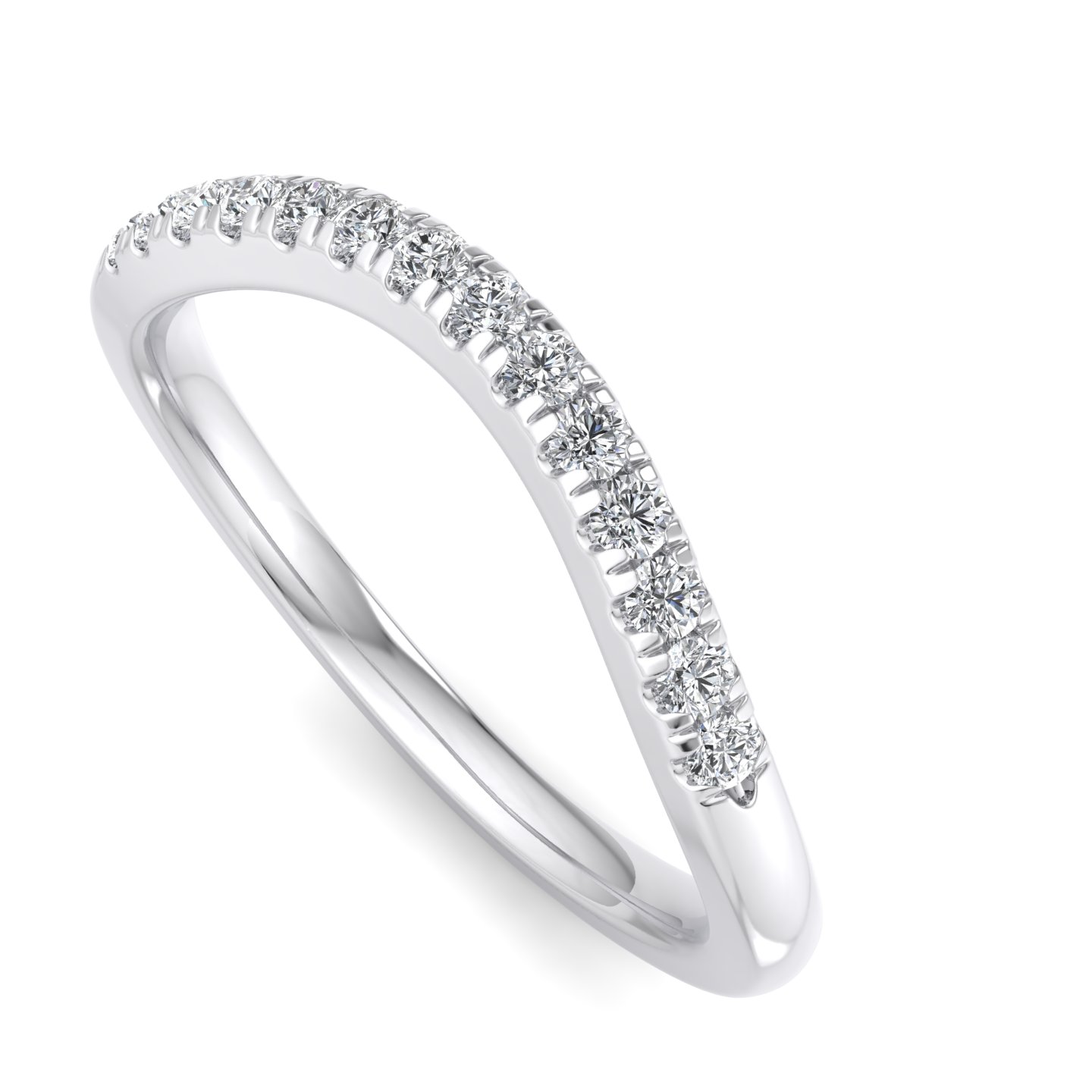 Sasha Curved Pave Band