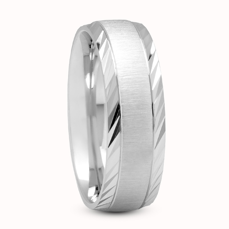 Vega Band With Diamond Cut Edges (7mm)