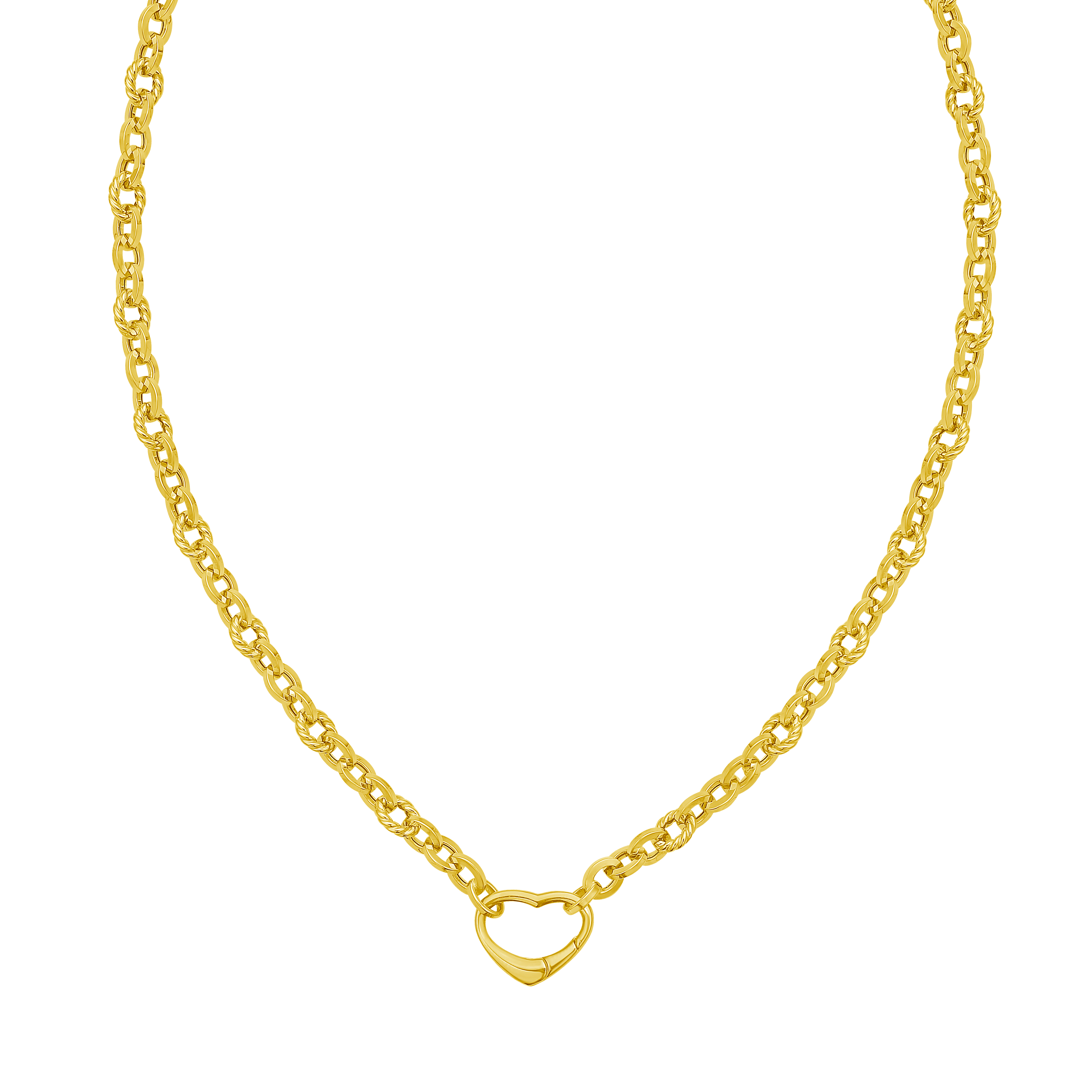 Heart Lock Gold Necklace