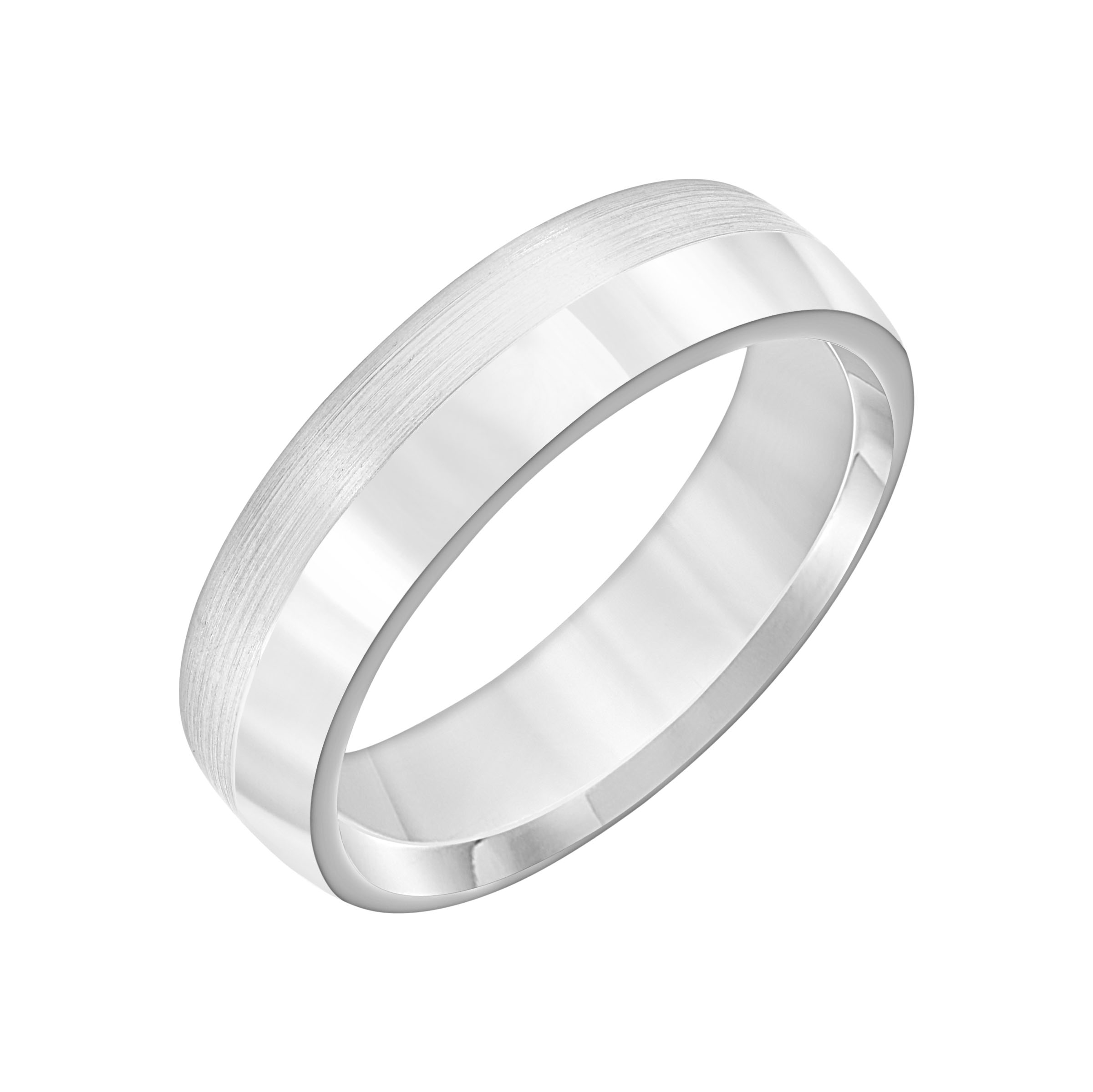 Split Polished And Satin Finish Band (6mm)