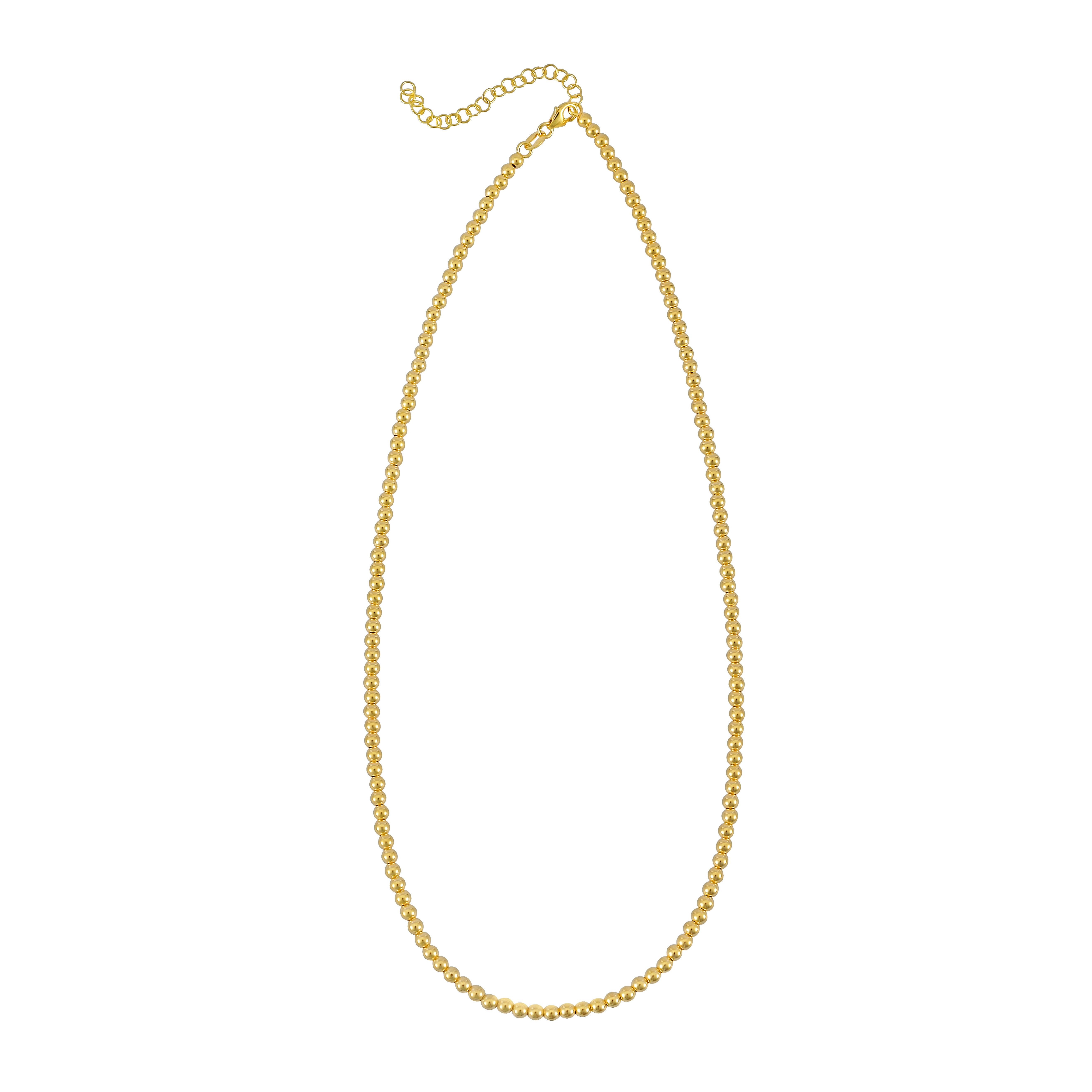 Gold Bead Necklace (3mm)