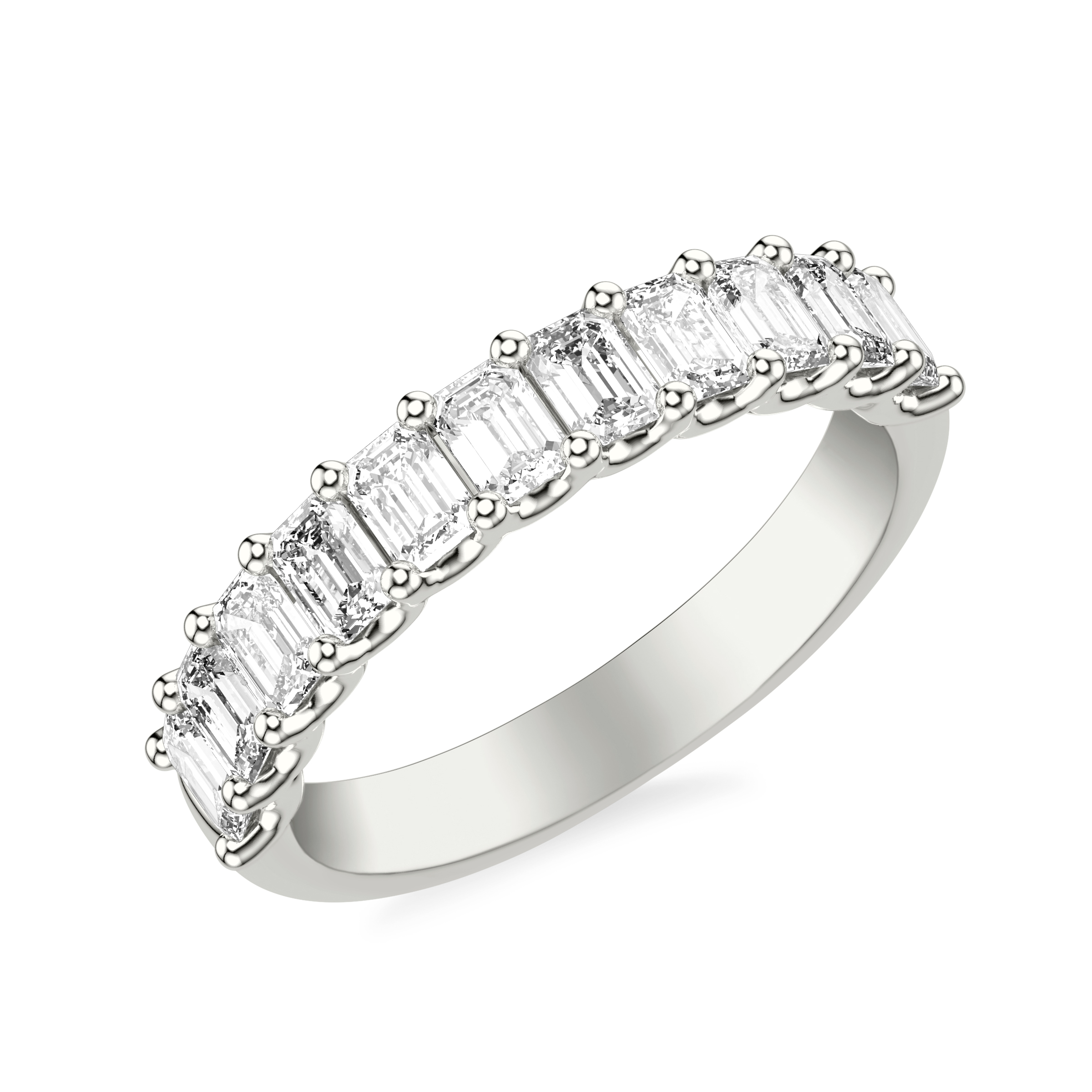 Deanna Emerald-Cut Lab Band