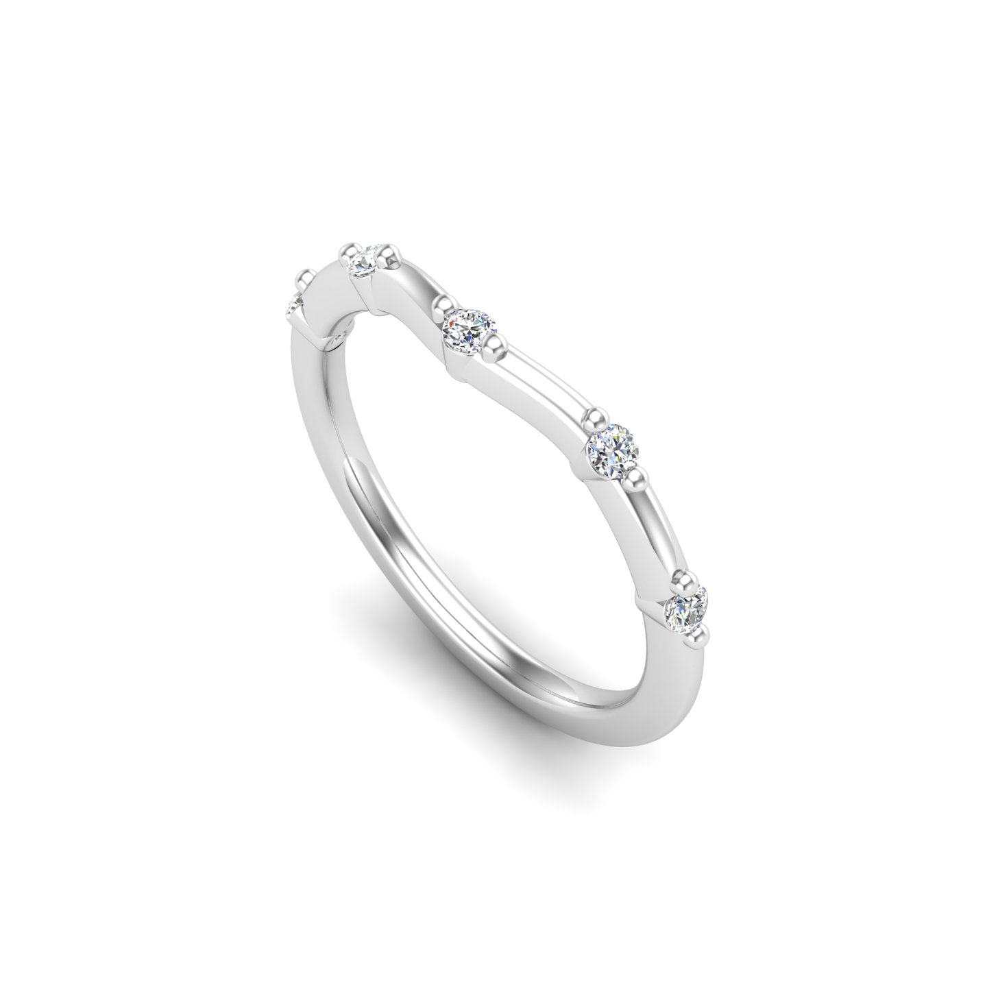 Mariana Curved Pave Band