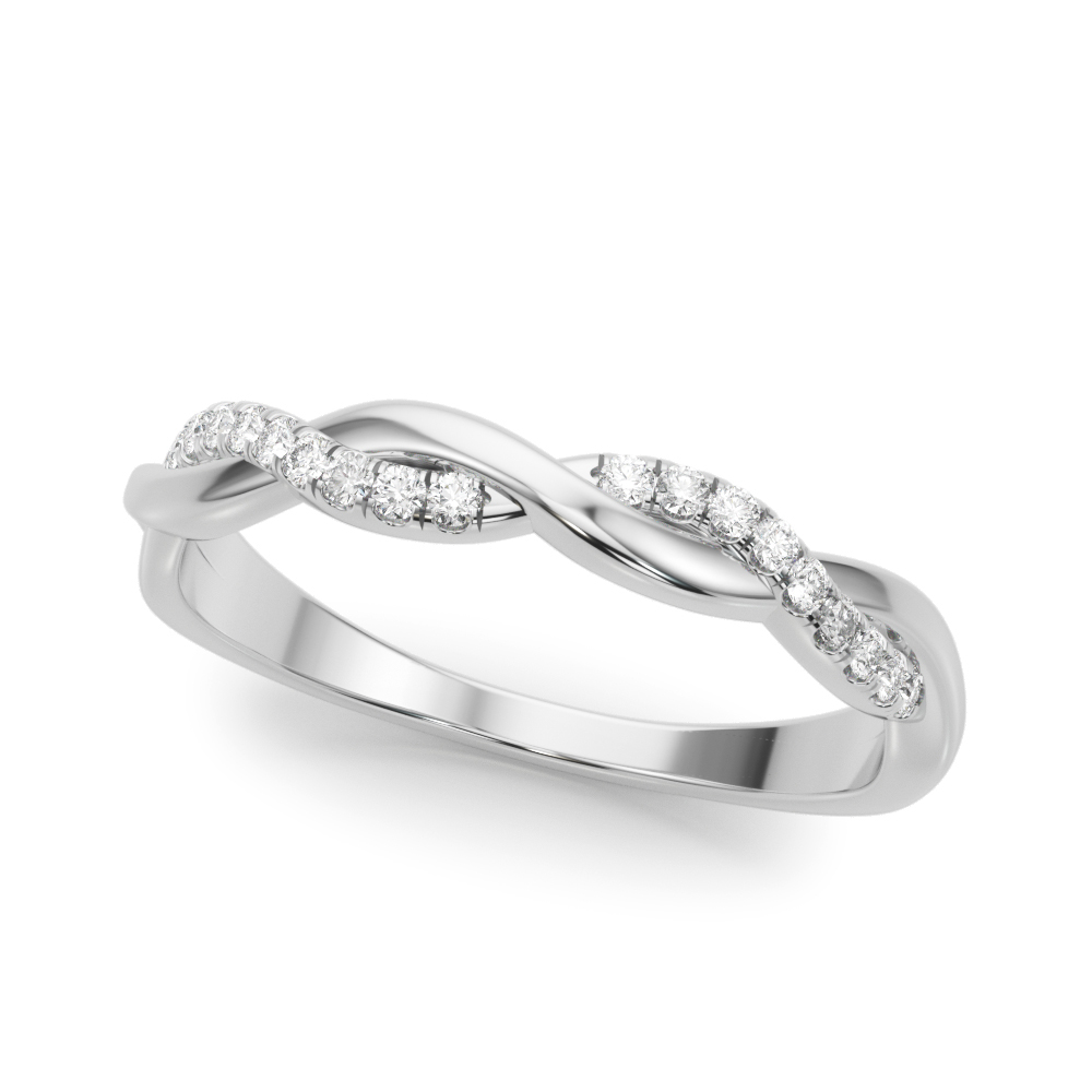Adrianne Braided Pave Diamond Wedding Band