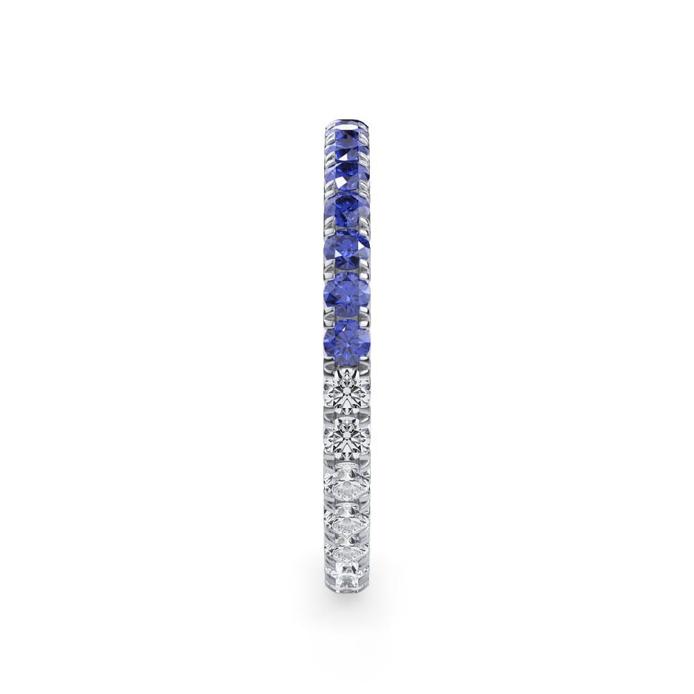 Dual Harmony Sapphire and Diamond Eternity Band