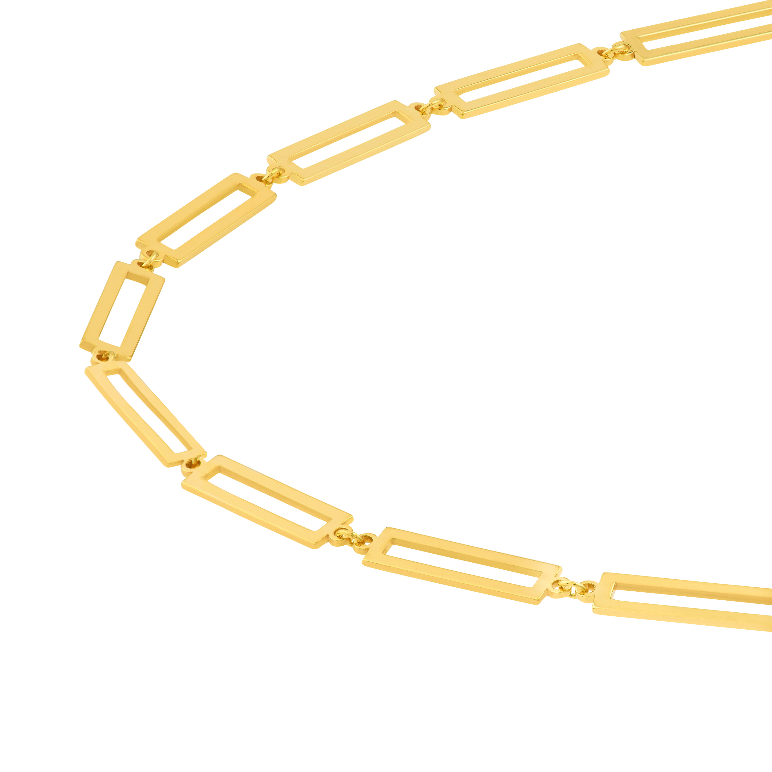 Open Rectangle Link Bracelet