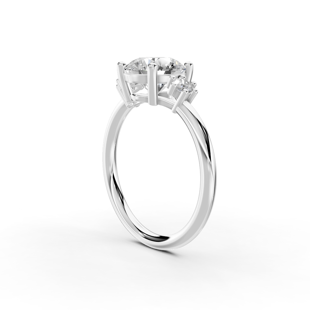 Marni Petite Three-Stone Engagement Ring