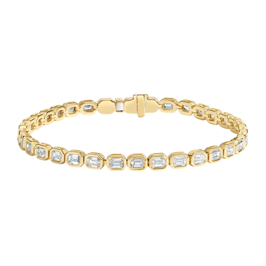 East-West Emerald-Cut Diamond Bracelet