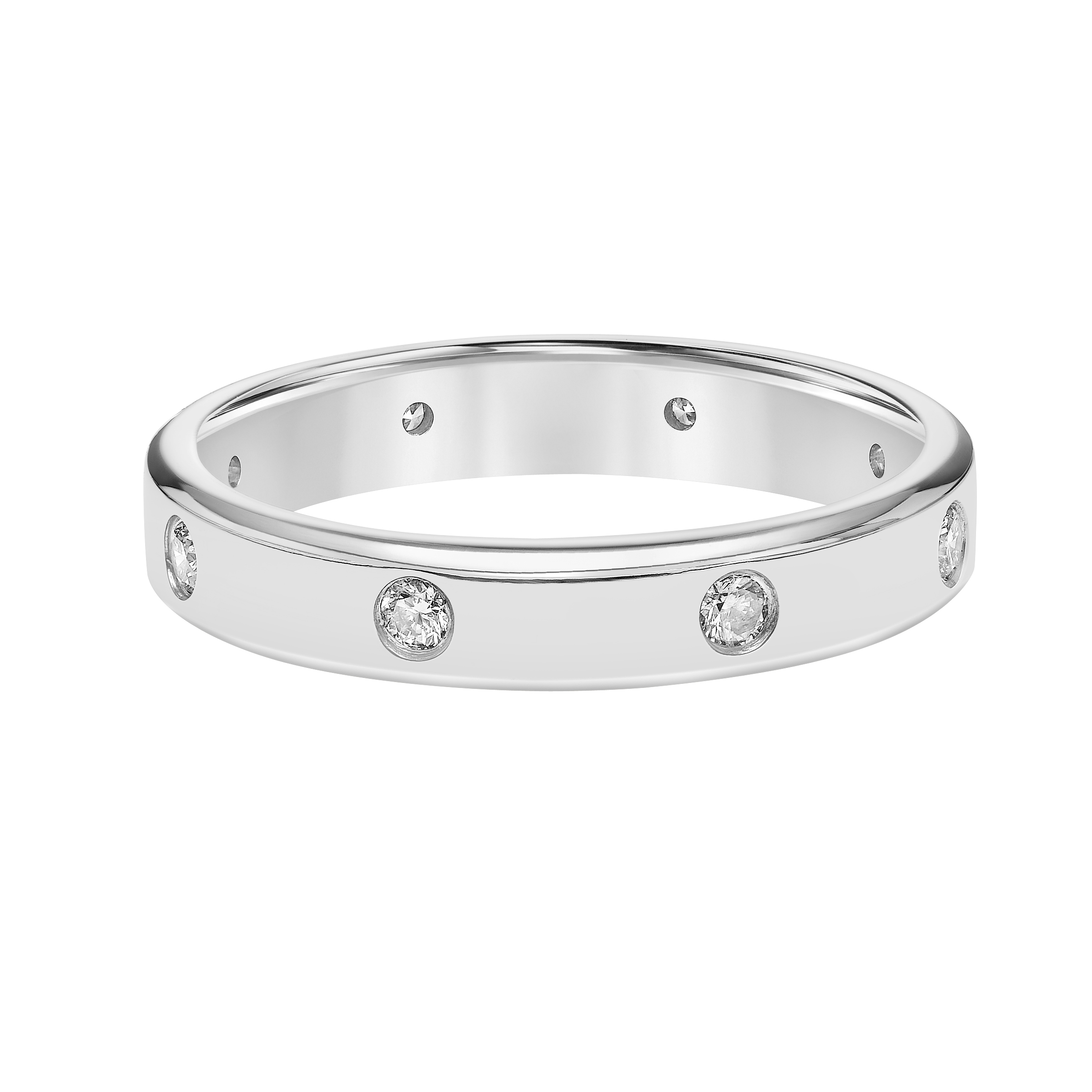 Burnished Diamond Eternity Band (4mm)
