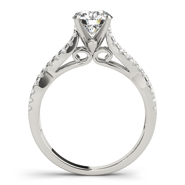 Regan 2 Row Pave Diamond Engagement Ring