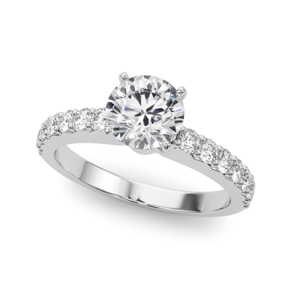 Malibu French Pave Diamond Engagement Ring