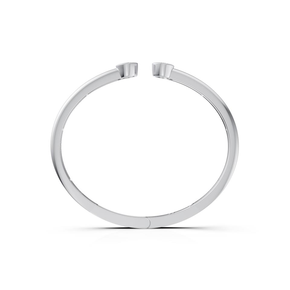 Open Bezel Diamond Bangle Bracelet