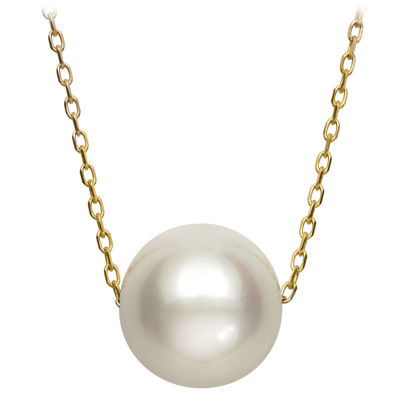 Freshwater Pearl Solitaire Necklace (10-11mm)