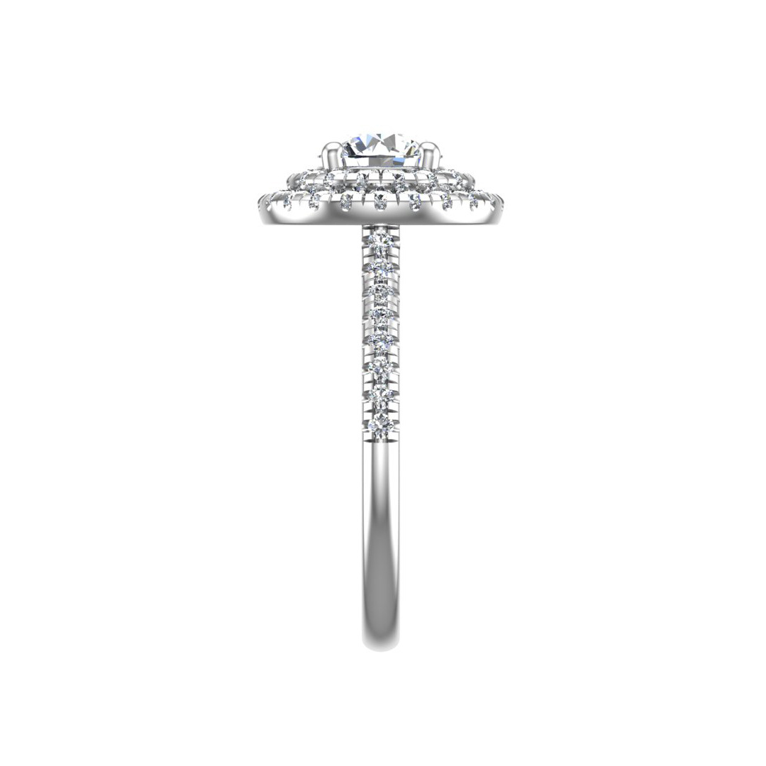 Maya Double Halo Engagement Ring
