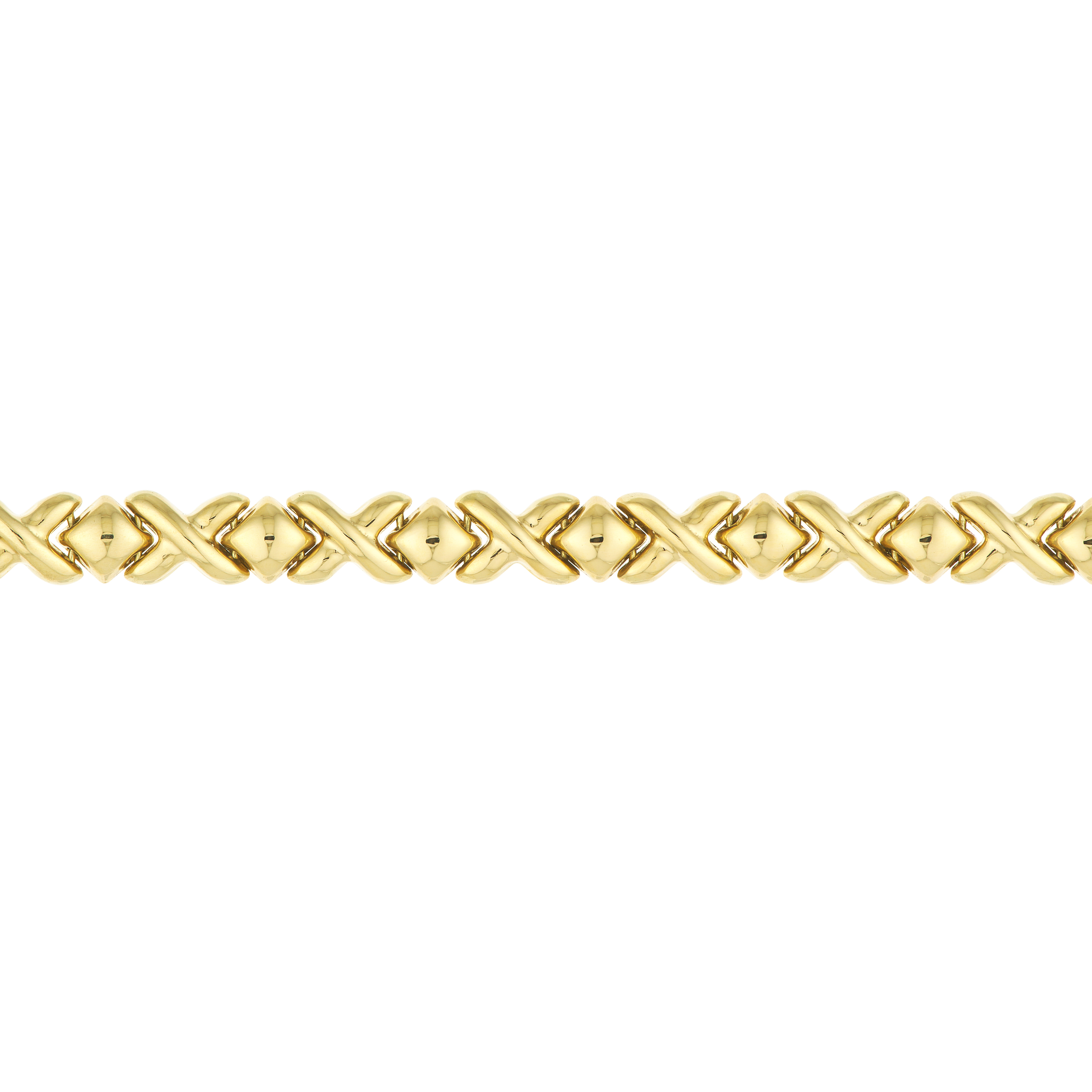 Sculpted XO Link Bracelet