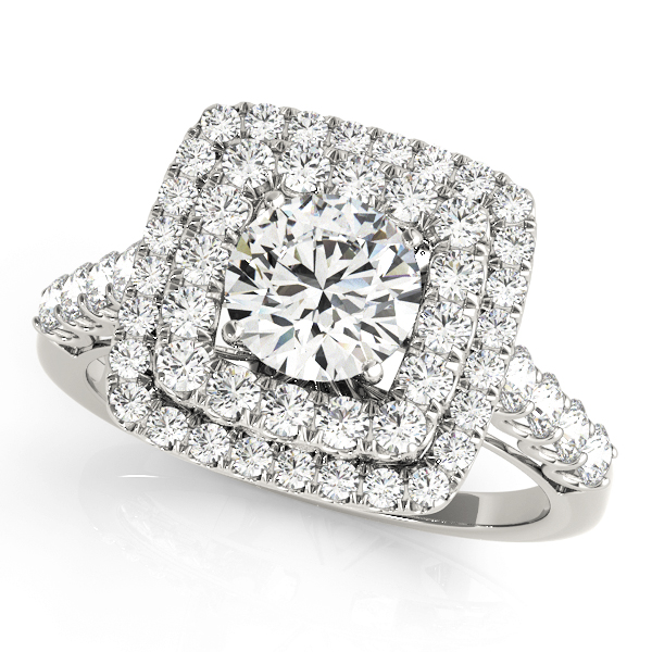 Celestial Double Halo Engagement Ring